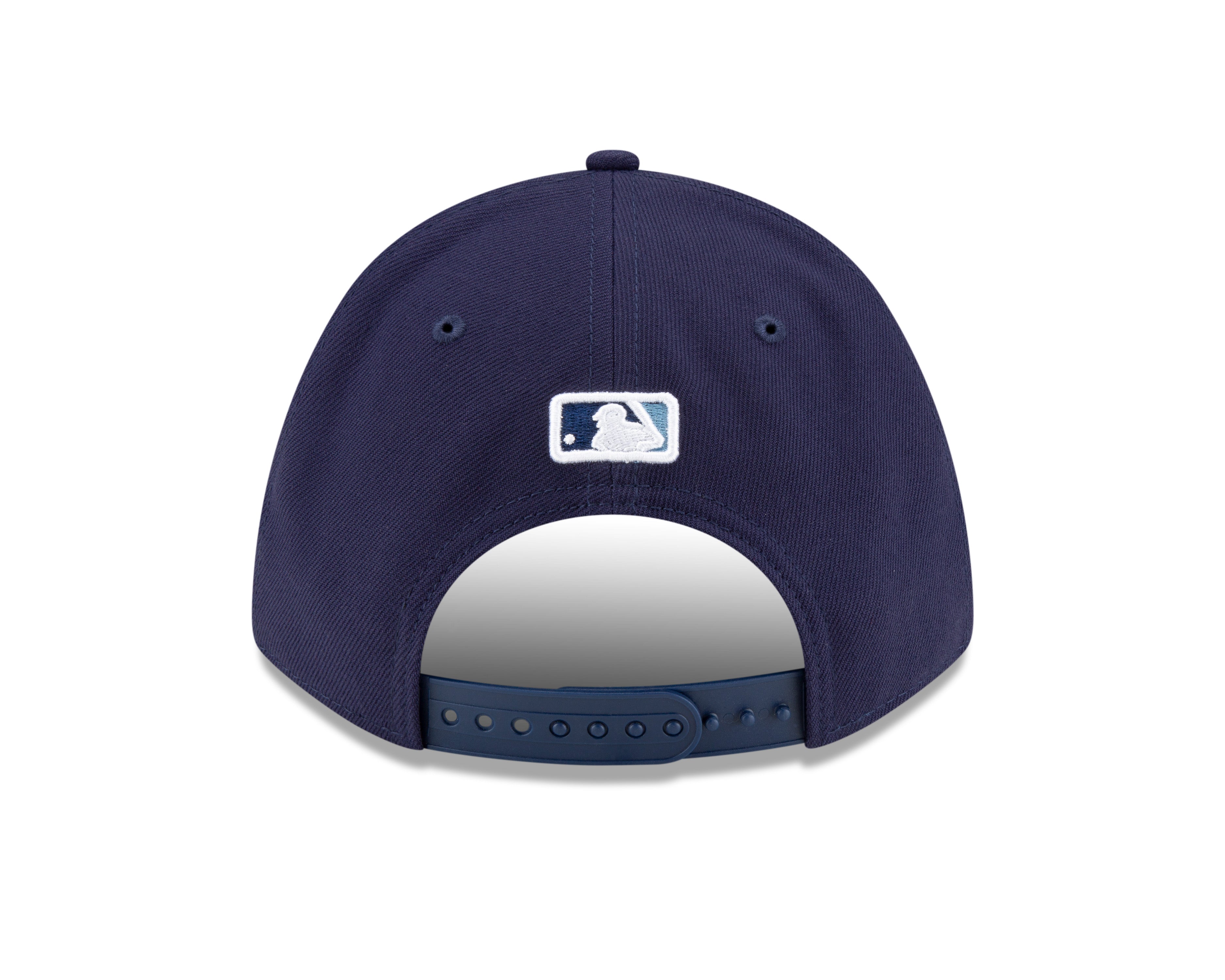 Tampa Bay Rays Alternate Navy New Era Player Replica M-Crown 9FORTY Adjustable Hat Official Team Hat Sports Fan Cap Official MLB Team Hat Baseball