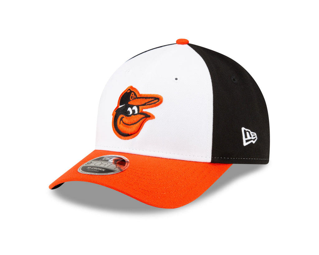 Baltimore Orioles White Orange Black New Era Player Replica M-Crown 9FORTY Adjustable Hat Official Team Hat Sports Fan Cap Official MLB Team Hat