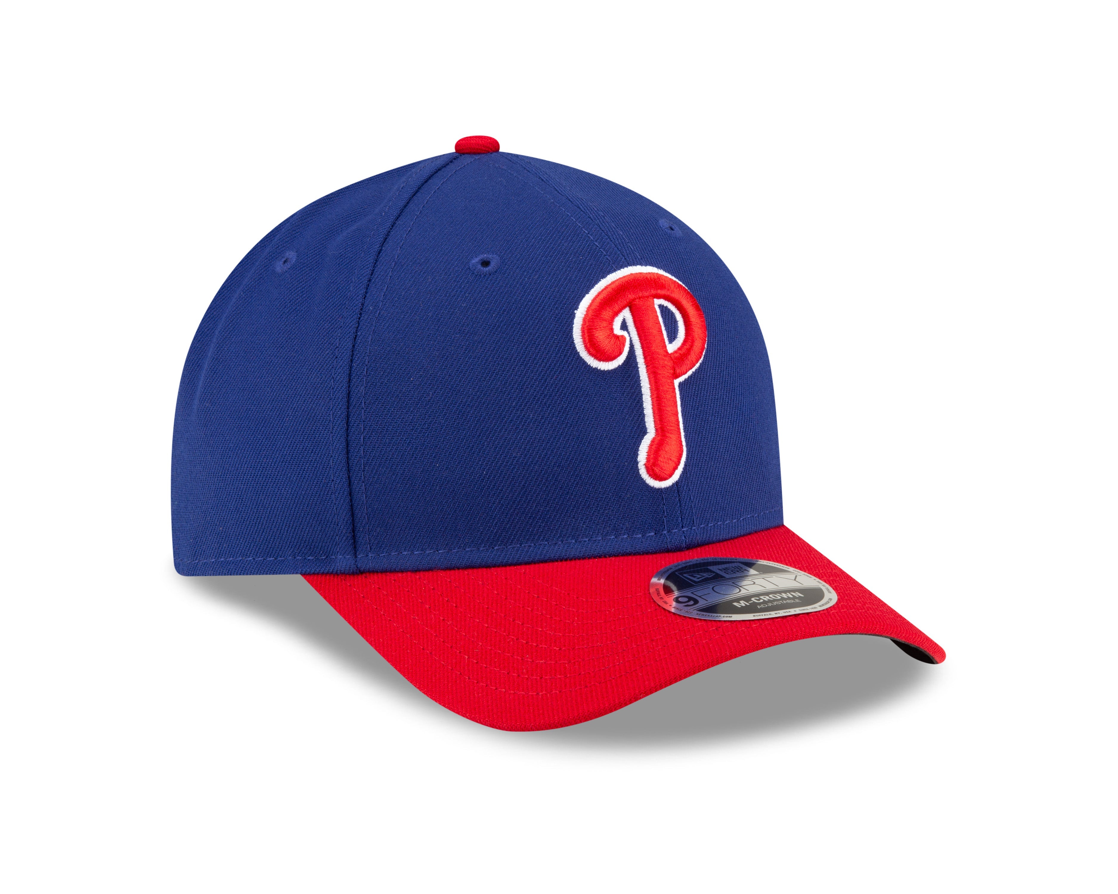 Philadelphia Phillies 2 Tone Royal Red Alternate New Era Player Replica M-Crown 9FORTY Adjustable Hat Official Team Hat Sports Fan Cap Official MLB