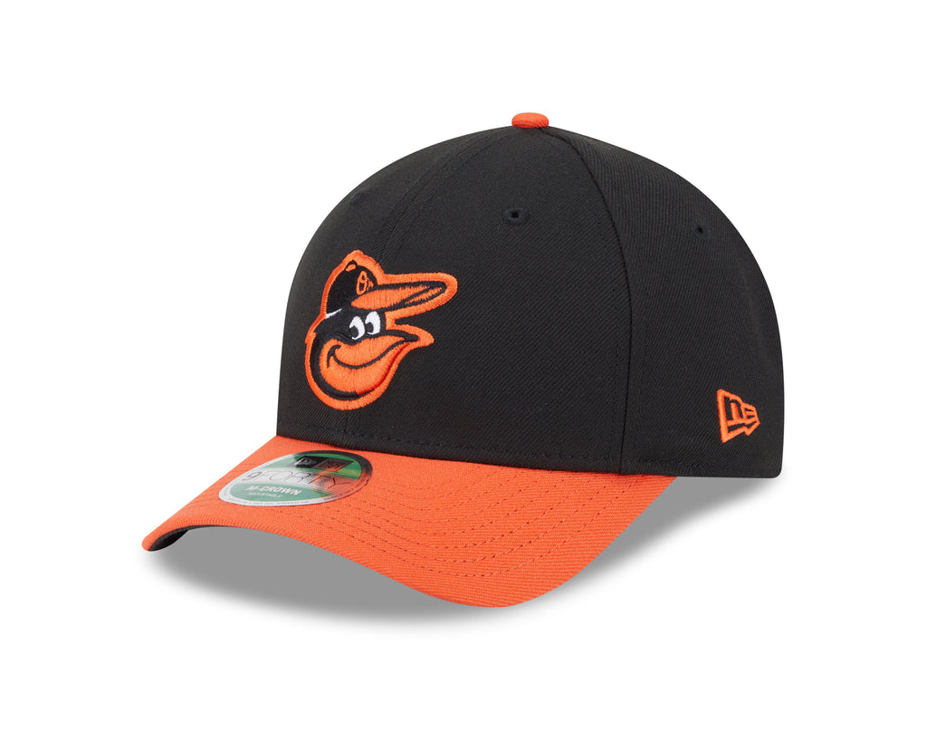 Baltimore Orioles Black Orange Road New Era Player Replica M-Crown 9FORTY Adjustable Hat Official Team Hat Sports Fan Cap Official MLB Team Hat