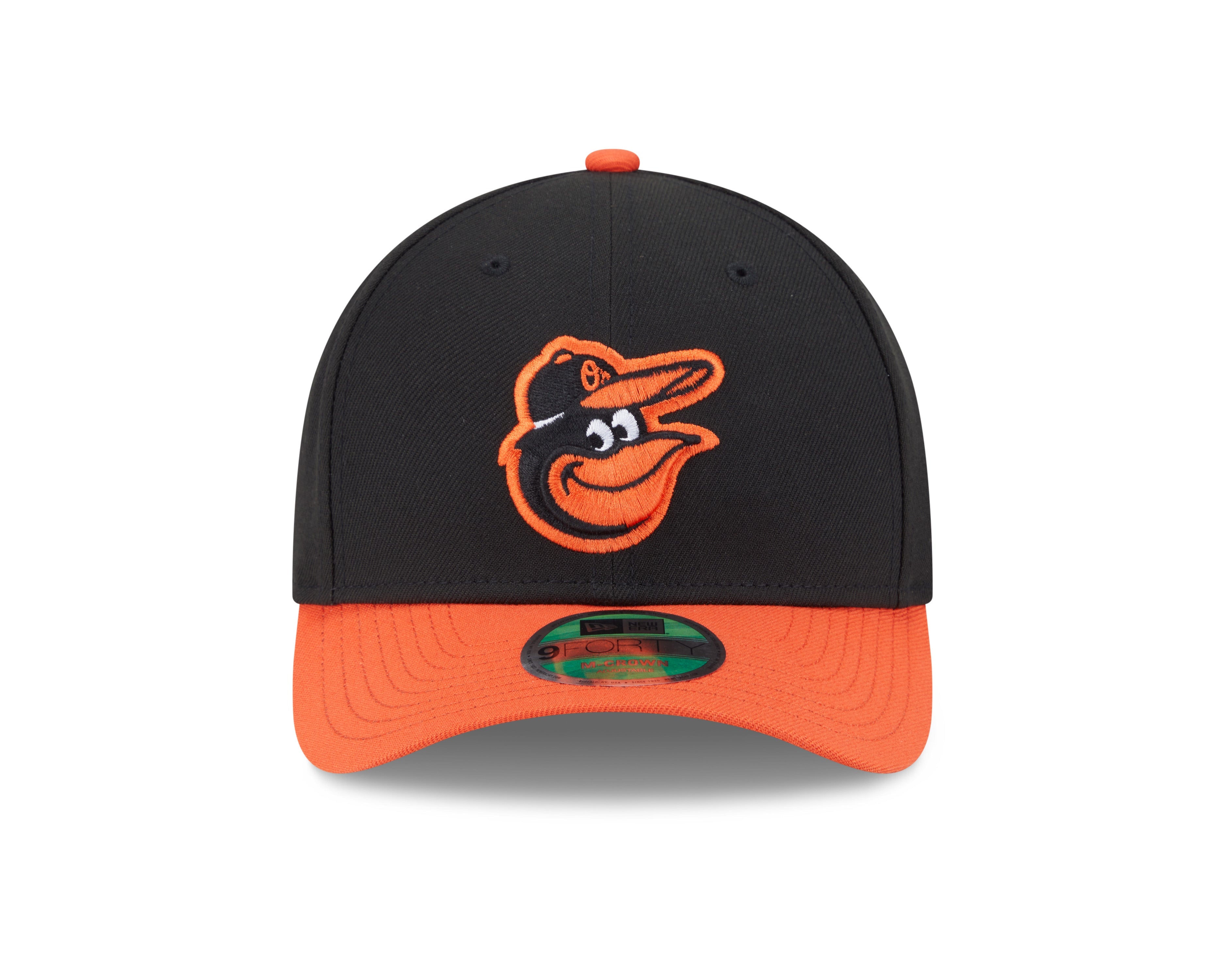 Baltimore Orioles Black Orange Road New Era Player Replica M-Crown 9FORTY Adjustable Hat Official Team Hat Sports Fan Cap Official MLB Team Hat