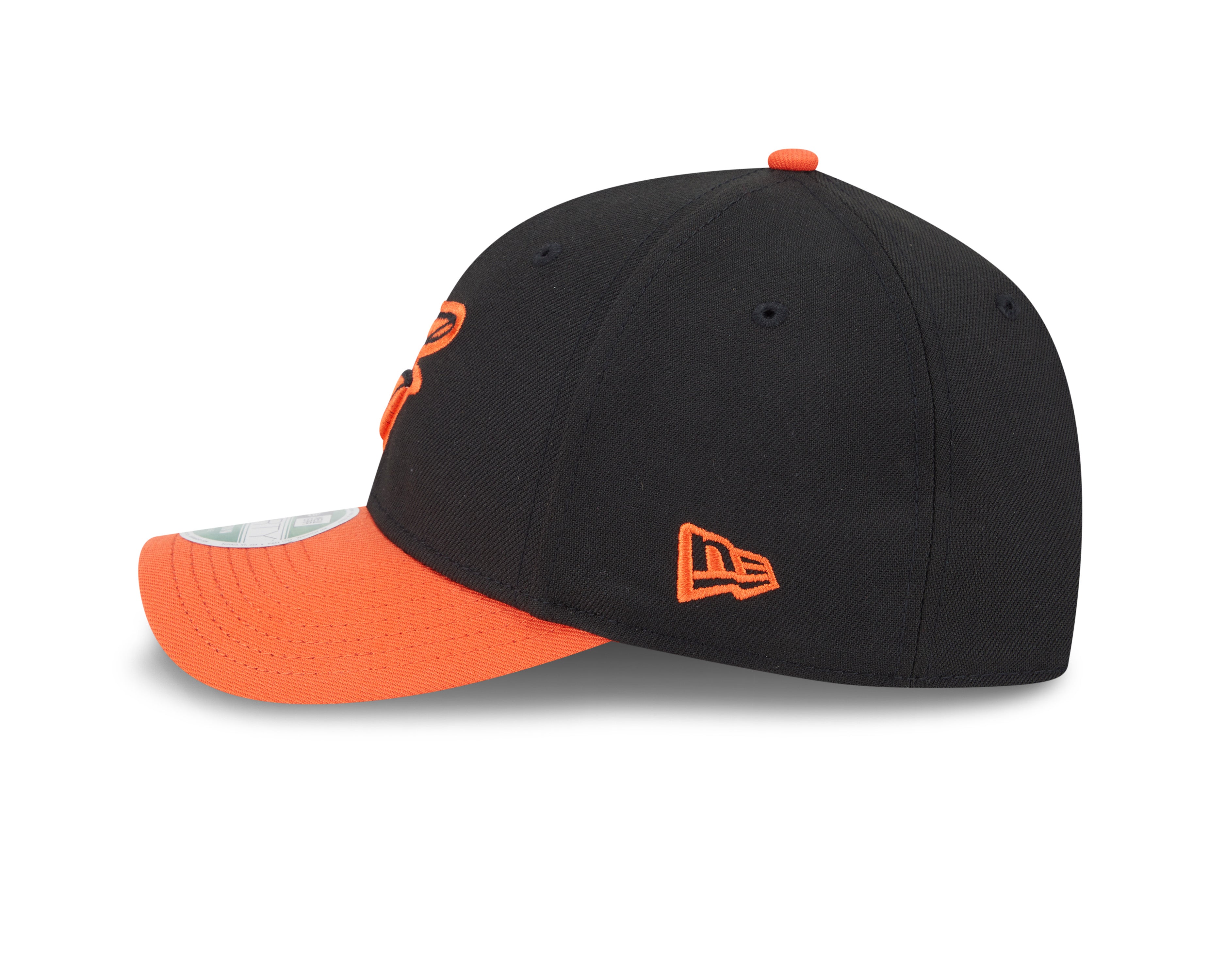 Baltimore Orioles Black Orange Road New Era Player Replica M-Crown 9FORTY Adjustable Hat Official Team Hat Sports Fan Cap Official MLB Team Hat