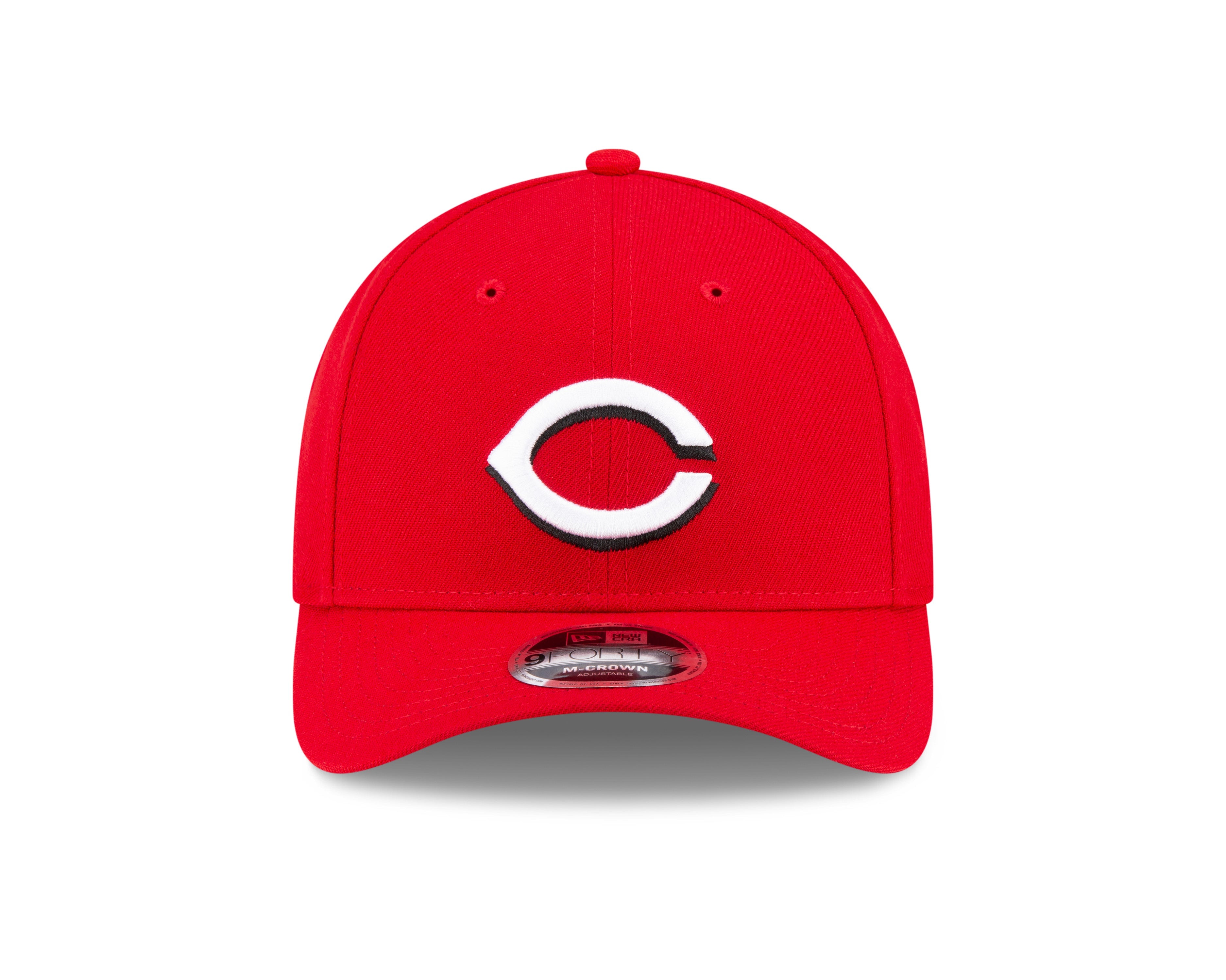 Cincinnati Reds New Era Red Player Replica M-Crown 9FORTY Adjustable Hat Official Team Hat Sports Fan Cap Official MLB Team Hat Baseball Fan Cap