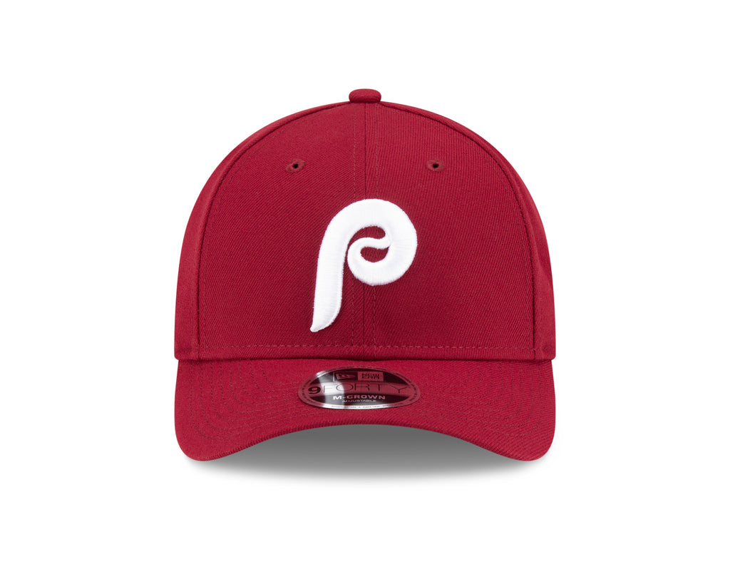 Philadelphia Phillies Crimson Alternate New Era Player Replica M-Crown 9FORTY Adjustable Hat Official Team Hat Sports Fan Cap Official MLB Team Hat