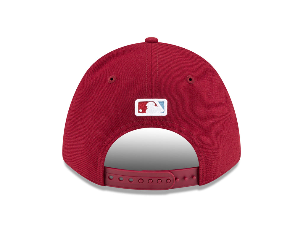 Philadelphia Phillies Crimson Alternate New Era Player Replica M-Crown 9FORTY Adjustable Hat Official Team Hat Sports Fan Cap Official MLB Team Hat