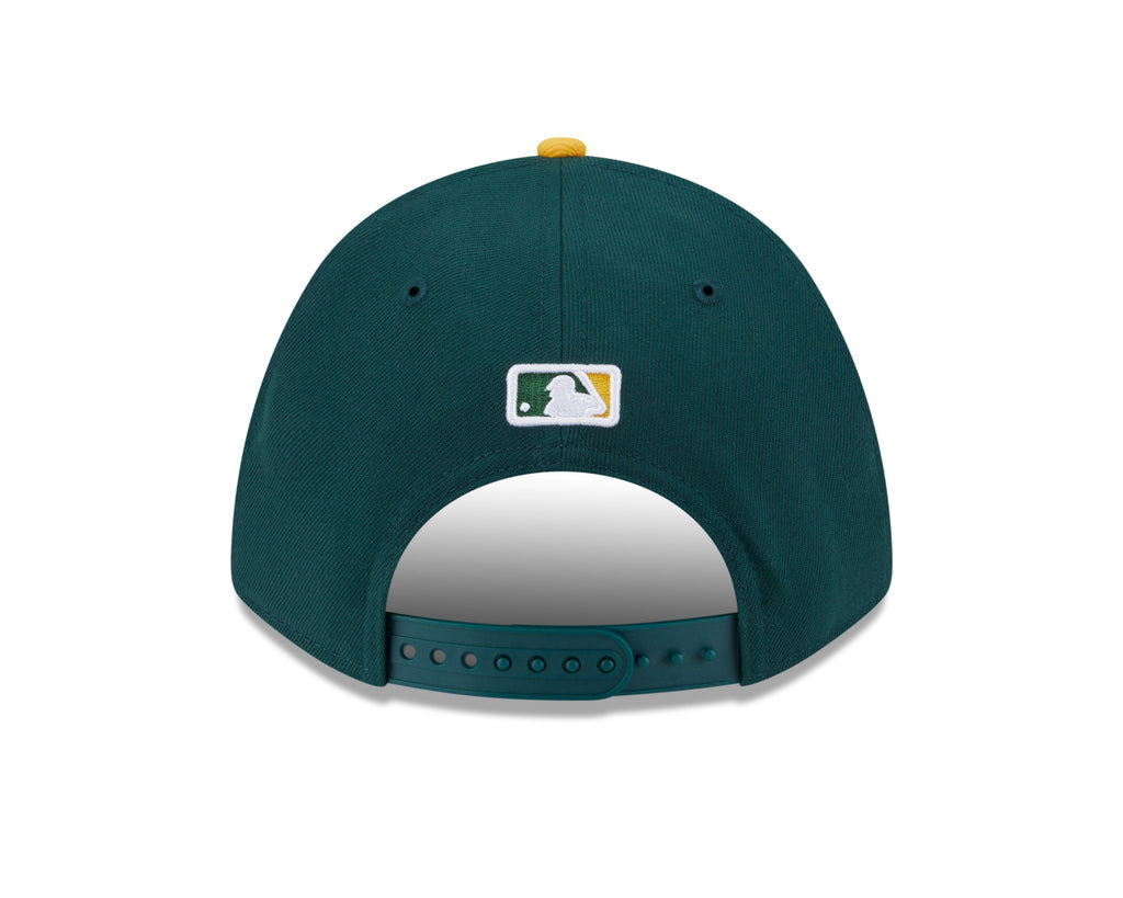 Athletics Green Yellow New Era Player Replica M-Crown 9FORTY Adjustable Hat Official Team Hat Sports Fan Cap Official MLB Team Hat Baseball Fan Cap