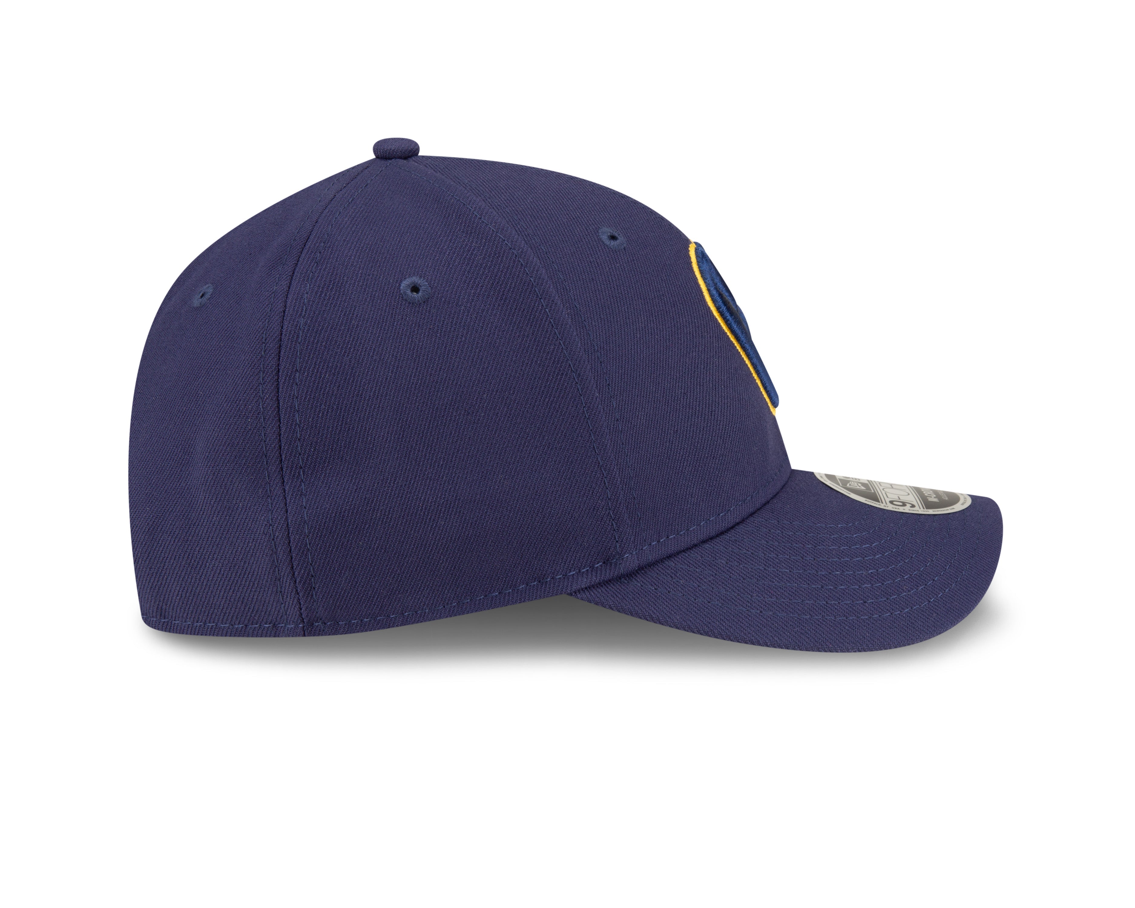 Milwaukee Brewers Navy Blue New Era Player Replica M-Crown 9FORTY Adjustable Hat Official Team Hat Sports Fan Cap Official MLB Team Hat Baseball Fan