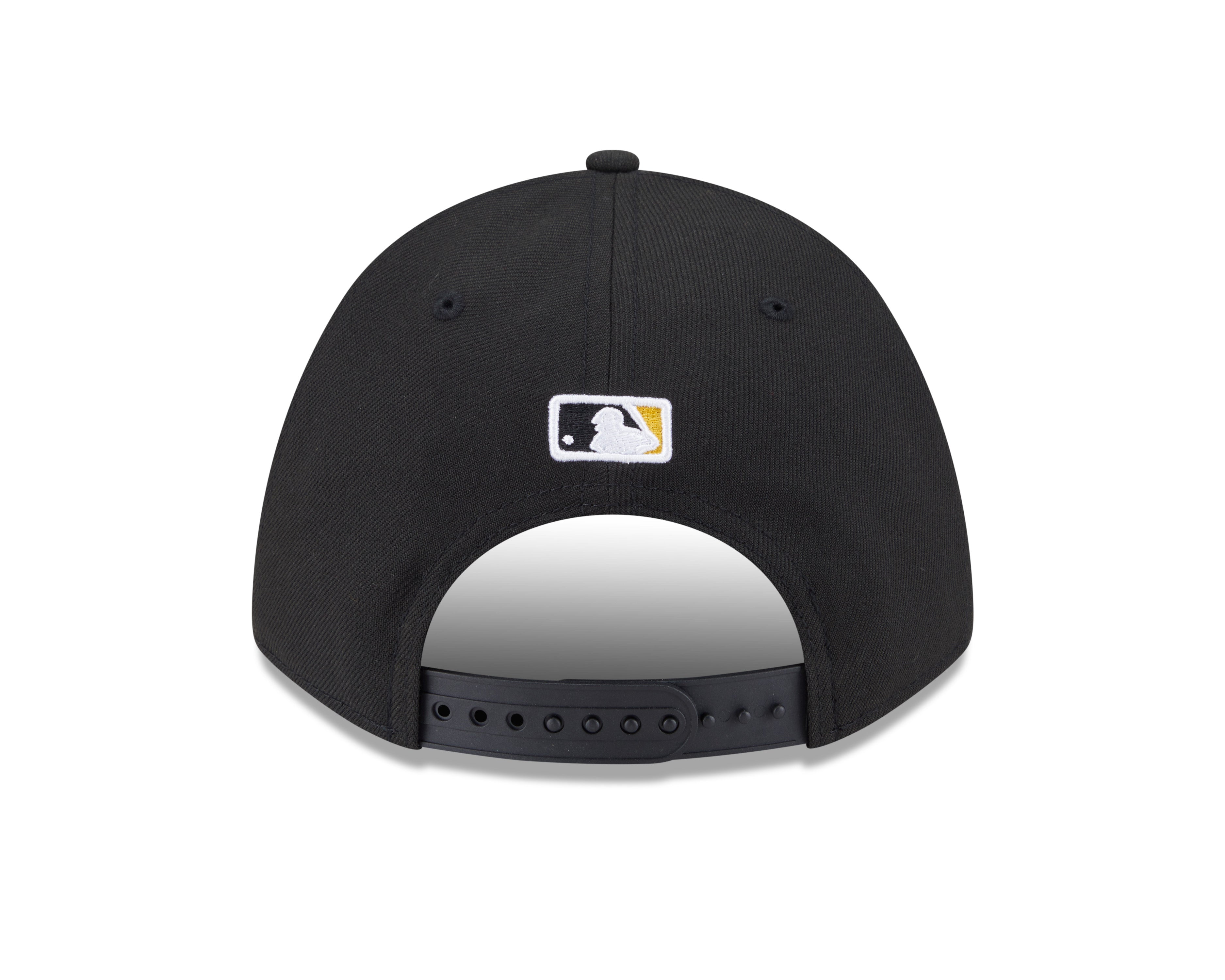 Pittsburgh Pirates Black New Era Player Replica M-Crown 9FORTY Adjustable Hat Official Team Hat Sports Fan Cap Official MLB Team Hat Baseball Fan Cap