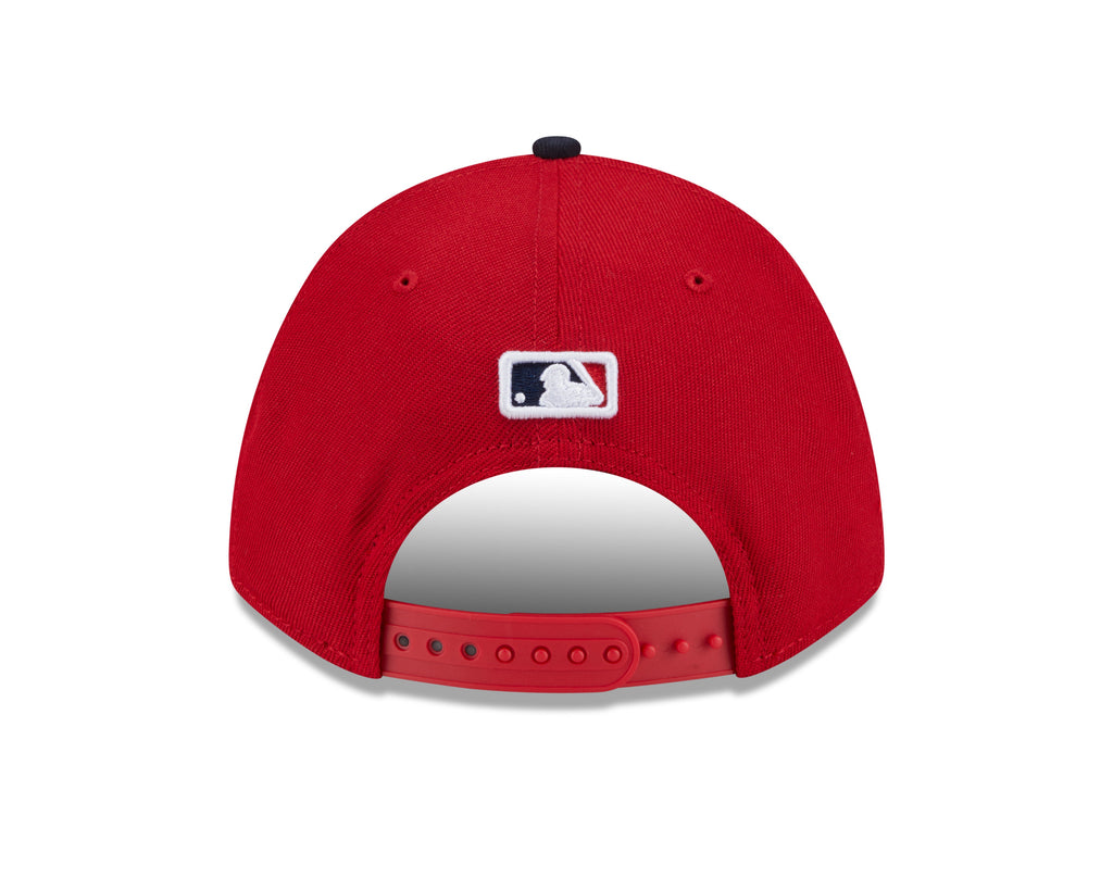 Cleveland Guardians Red Navy New Era Player Replica M-Crown 9FORTY Adjustable Hat Official Team Hat Sports Fan Cap Official MLB Team Hat Baseball Fan