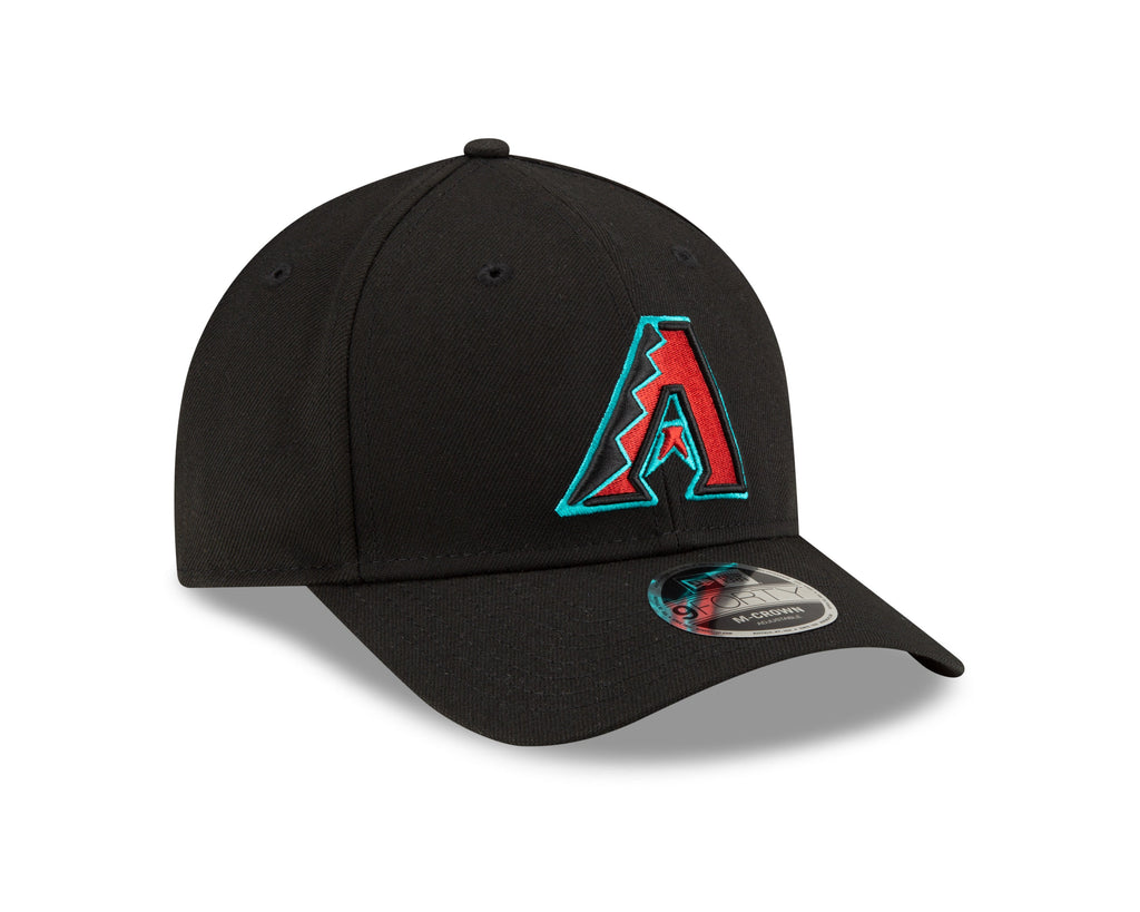 Arizona Diamondbacks Black Alternate New Era Player Replica M-Crown 9FORTY Adjustable Hat Official Team Hat Sports Fan Cap Official MLB Team Hat