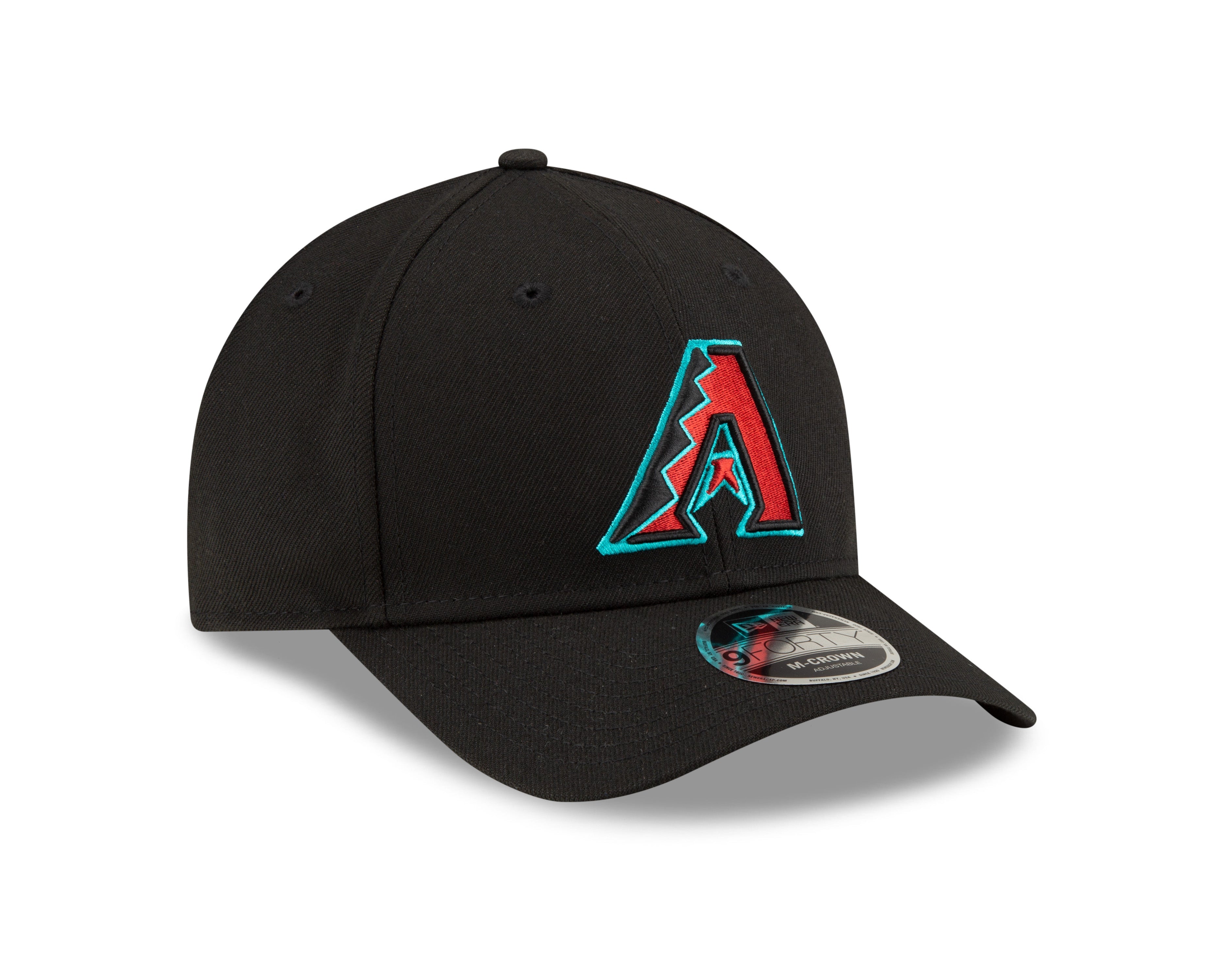 Arizona Diamondbacks Black Alternate New Era Player Replica M-Crown 9FORTY Adjustable Hat Official Team Hat Sports Fan Cap Official MLB Team Hat