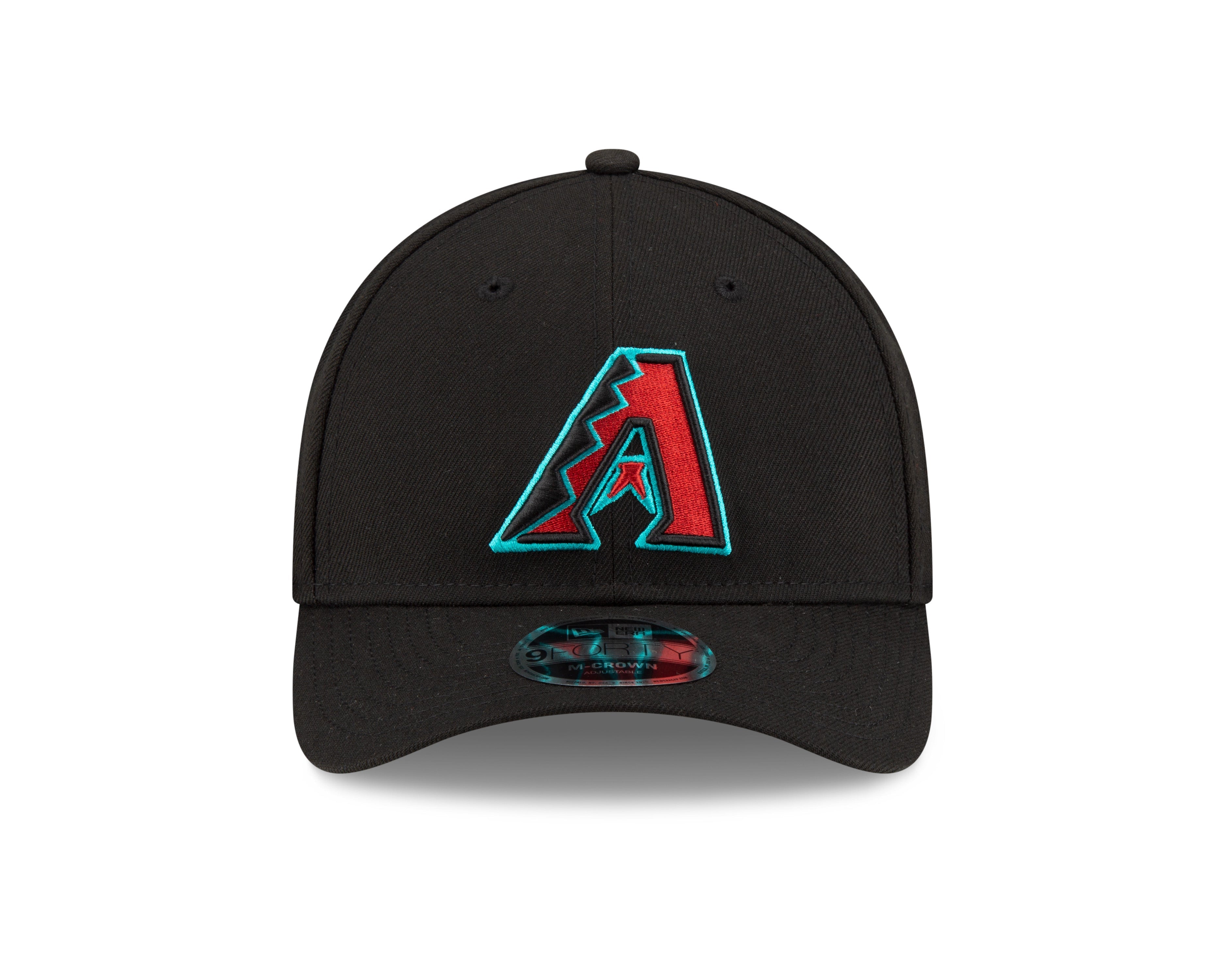 Arizona Diamondbacks Black Alternate New Era Player Replica M-Crown 9FORTY Adjustable Hat Official Team Hat Sports Fan Cap Official MLB Team Hat