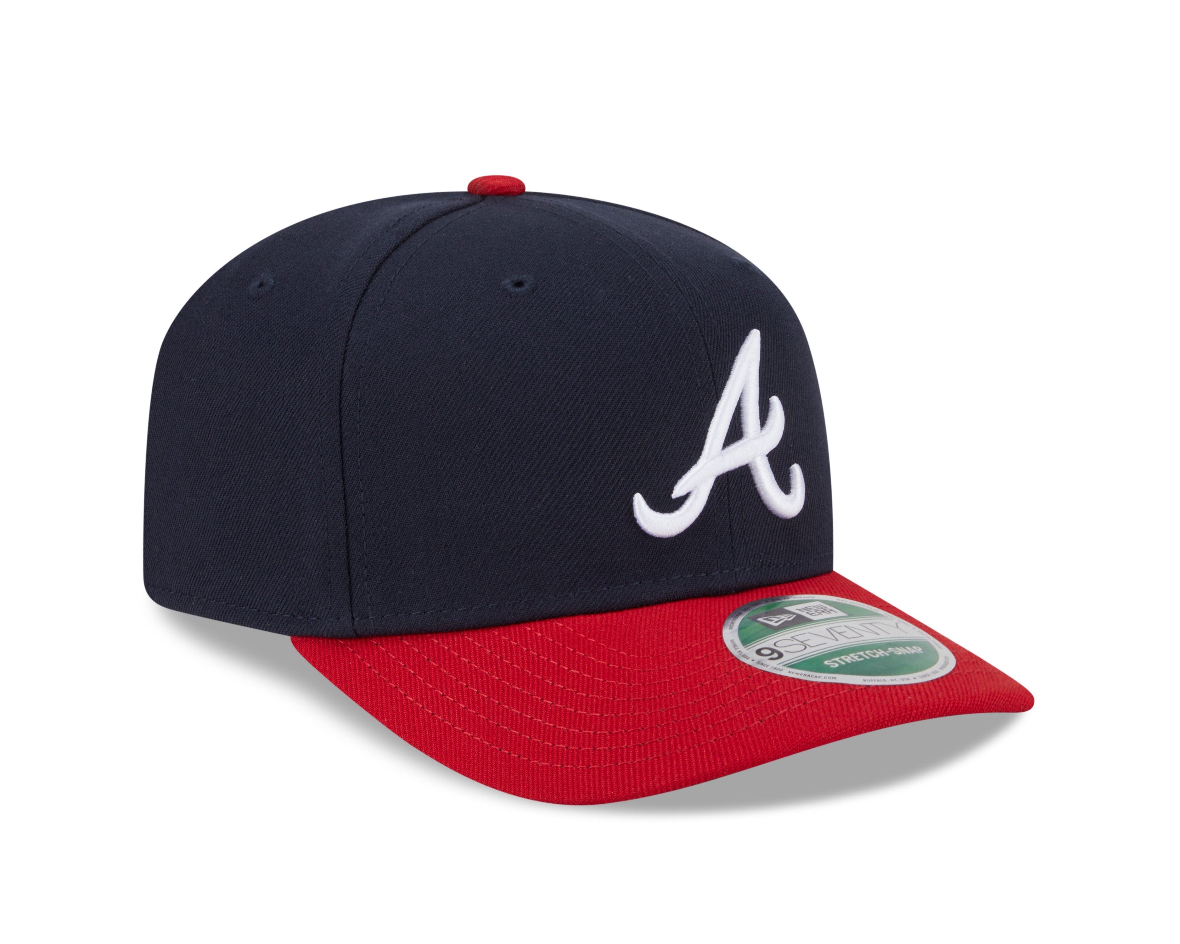 Atlanta Braves New Era Player Replica 9SEVENTY Stretch Snap Adjustable Hat Official Team Hat Sports Fan Cap Official MLB Team Hat Baseball Fan Cap