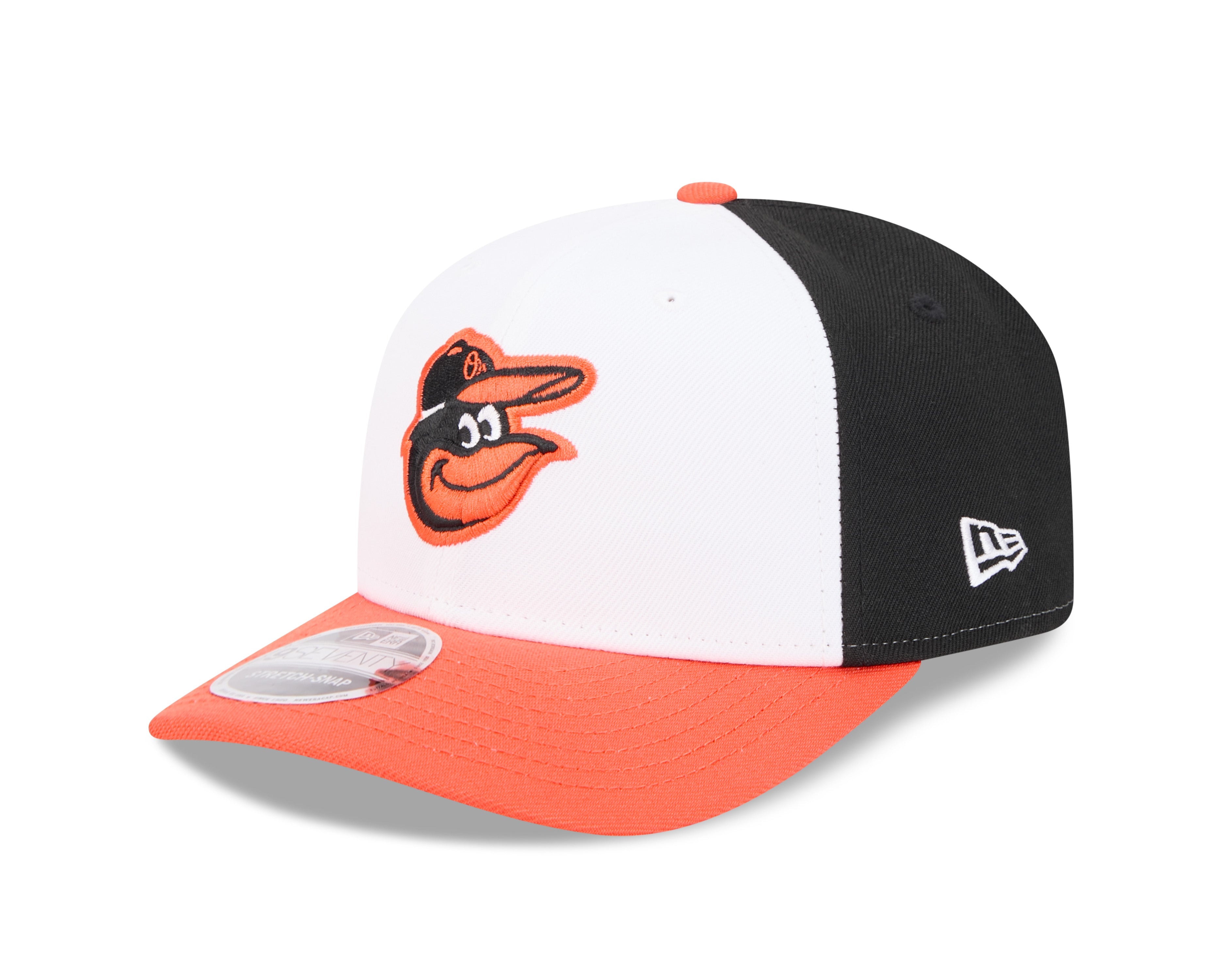 Baltimore Orioles Home New Era Player Replica 9SEVENTY Stretch Snap Adjustable Hat Official Team Hat Sports Fan Cap Official MLB Team Hat Baseball