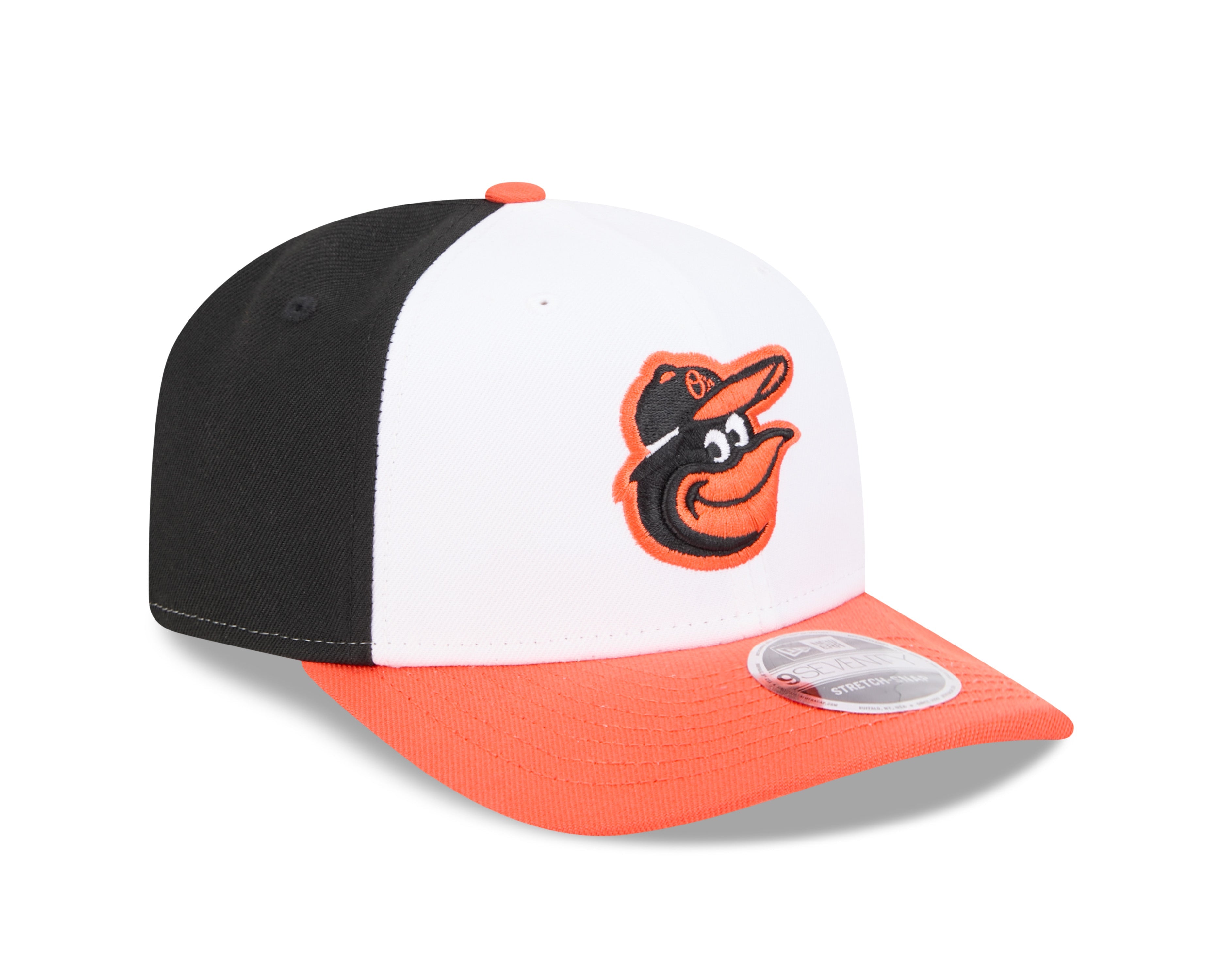 Baltimore Orioles Home New Era Player Replica 9SEVENTY Stretch Snap Adjustable Hat Official Team Hat Sports Fan Cap Official MLB Team Hat Baseball
