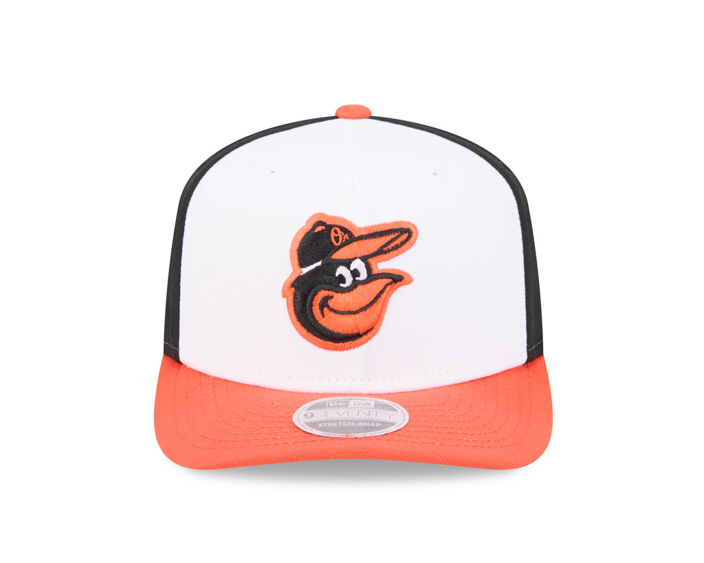 Baltimore Orioles Home New Era Player Replica 9SEVENTY Stretch Snap Adjustable Hat Official Team Hat Sports Fan Cap Official MLB Team Hat Baseball