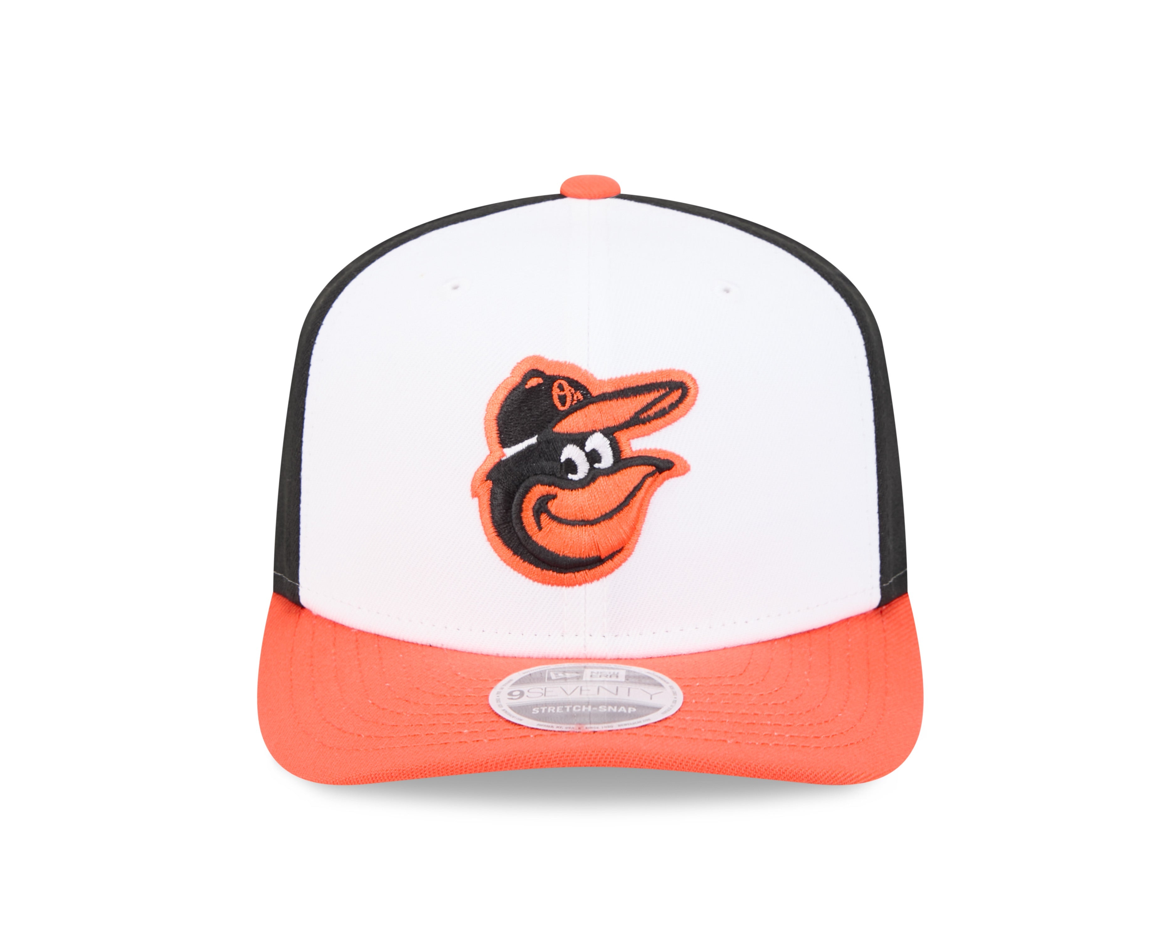 Baltimore Orioles Home New Era Player Replica 9SEVENTY Stretch Snap Adjustable Hat Official Team Hat Sports Fan Cap Official MLB Team Hat Baseball