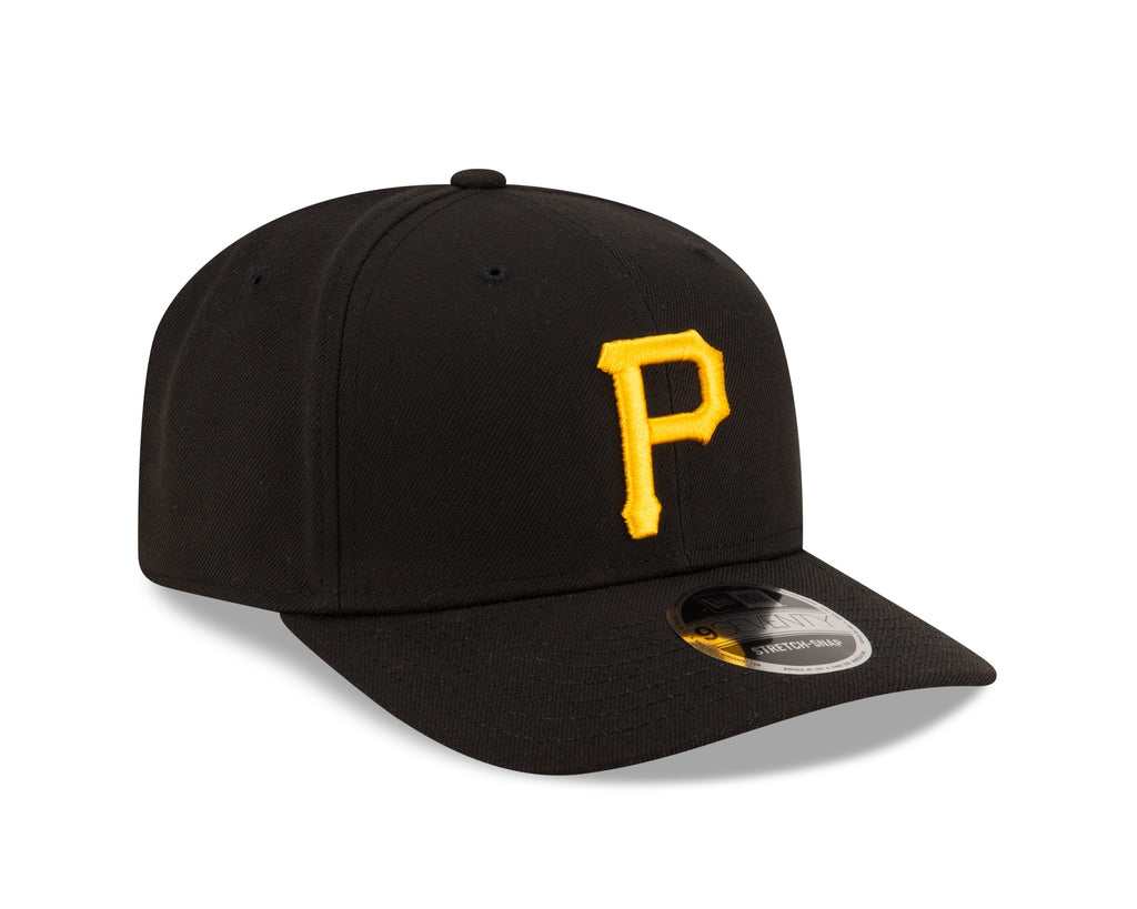 Pittsburgh Pirates Black New Era Player Replica 9SEVENTY Stretch Snap Adjustable Hat Official Team Hat Sports Fan Cap Official MLB Team Hat Baseball
