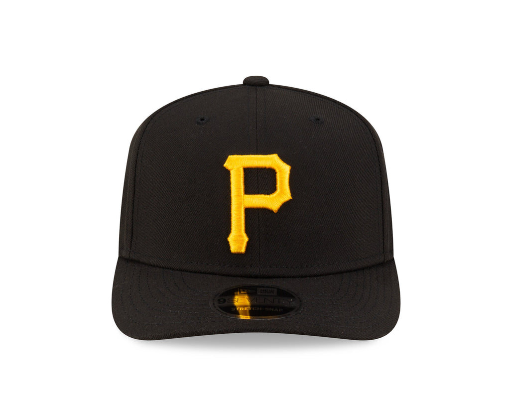 Pittsburgh Pirates Black New Era Player Replica 9SEVENTY Stretch Snap Adjustable Hat Official Team Hat Sports Fan Cap Official MLB Team Hat Baseball
