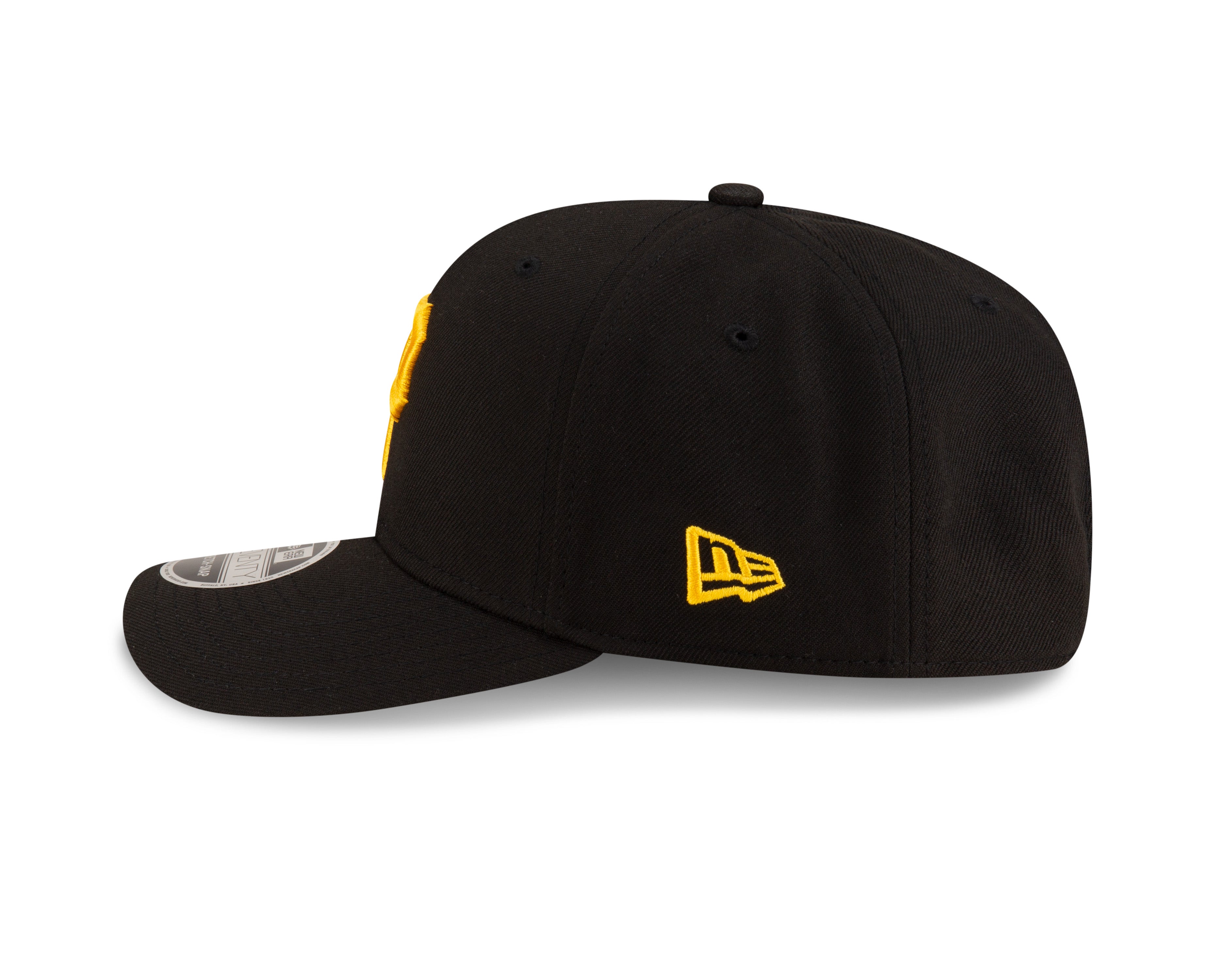 Pittsburgh Pirates Black New Era Player Replica 9SEVENTY Stretch Snap Adjustable Hat Official Team Hat Sports Fan Cap Official MLB Team Hat Baseball
