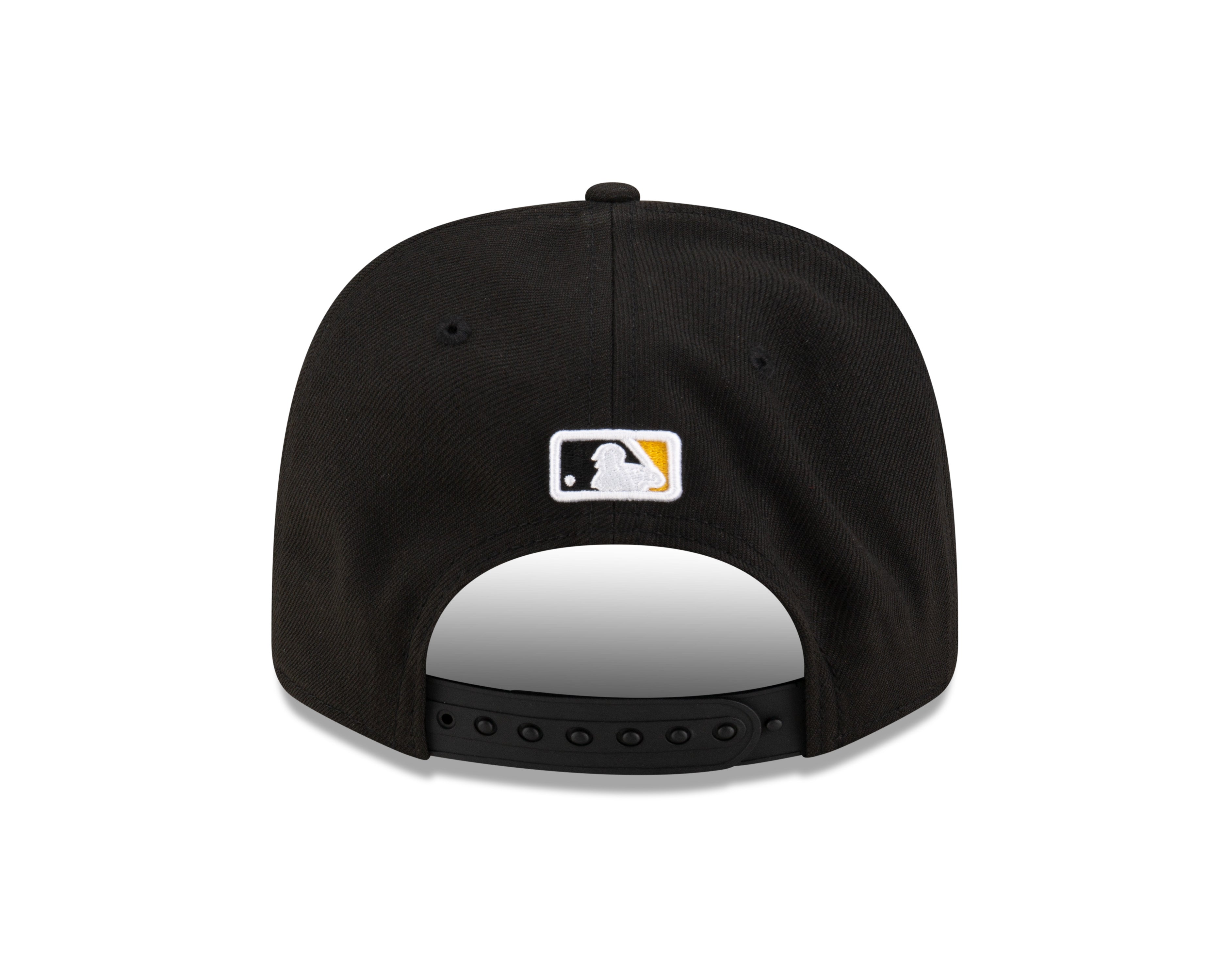 Pittsburgh Pirates Black New Era Player Replica 9SEVENTY Stretch Snap Adjustable Hat Official Team Hat Sports Fan Cap Official MLB Team Hat Baseball