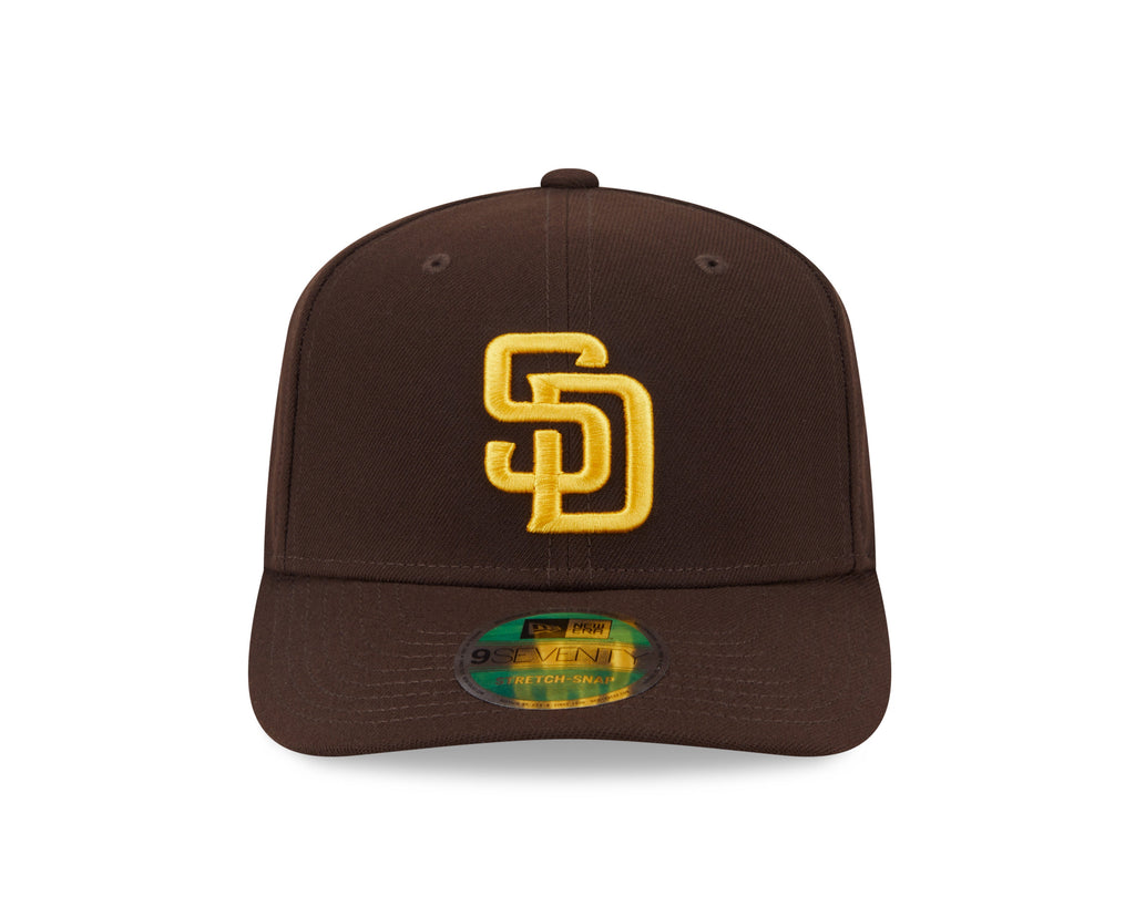San Diego Padres Brown New Era Player Replica 9SEVENTY Stretch Snap Adjustable Hat Official Team Hat Sports Fan Cap Official MLB Team Hat Baseball