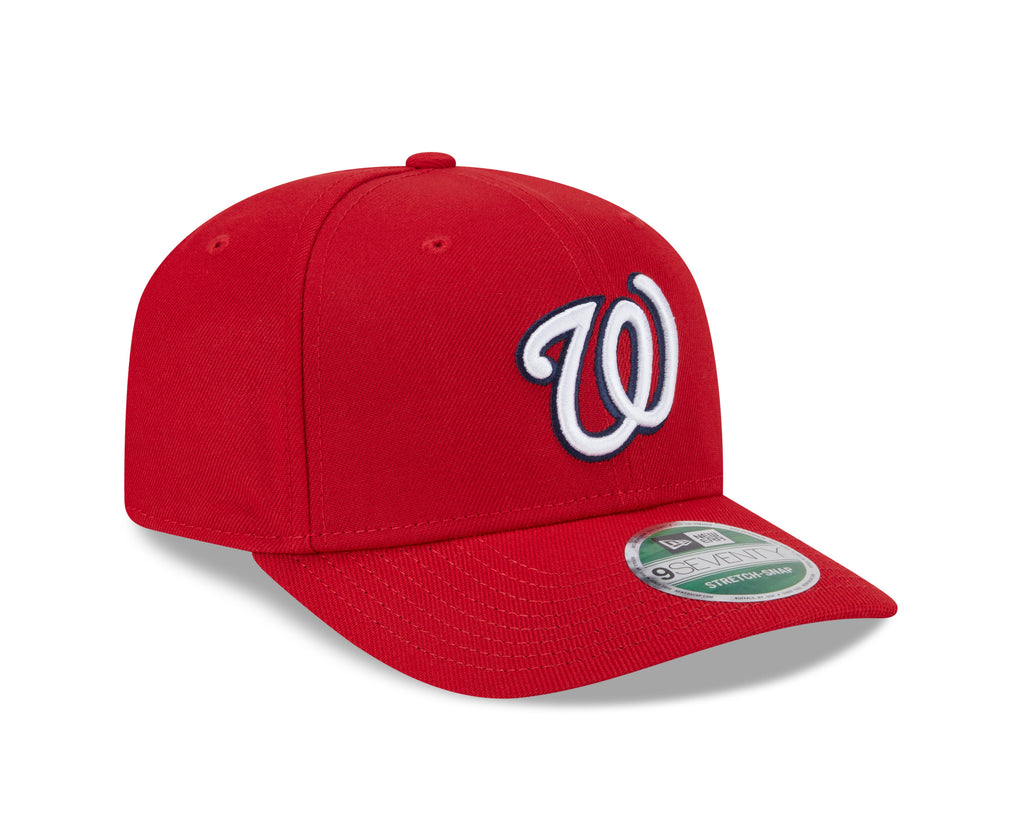 Washington Nationals Red New Era Player Replica 9SEVENTY Stretch Snap Adjustable Hat Official Team Hat Sports Fan Cap Official MLB Team Hat Baseball