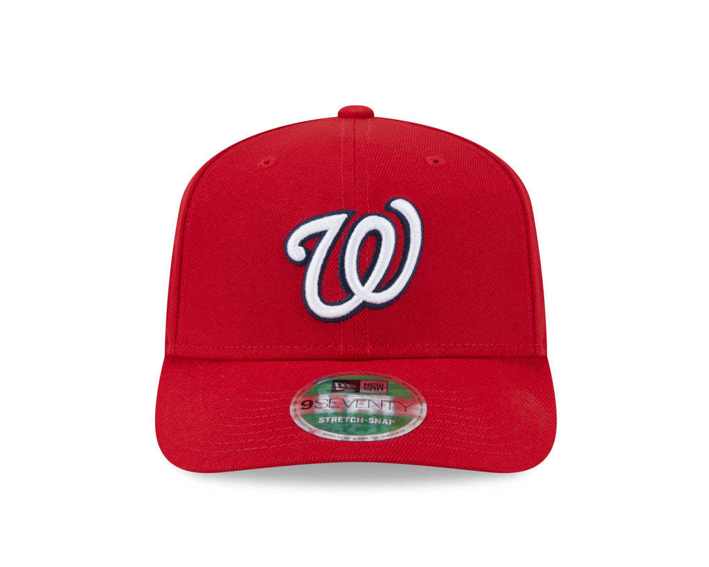 Washington Nationals Red New Era Player Replica 9SEVENTY Stretch Snap Adjustable Hat Official Team Hat Sports Fan Cap Official MLB Team Hat Baseball