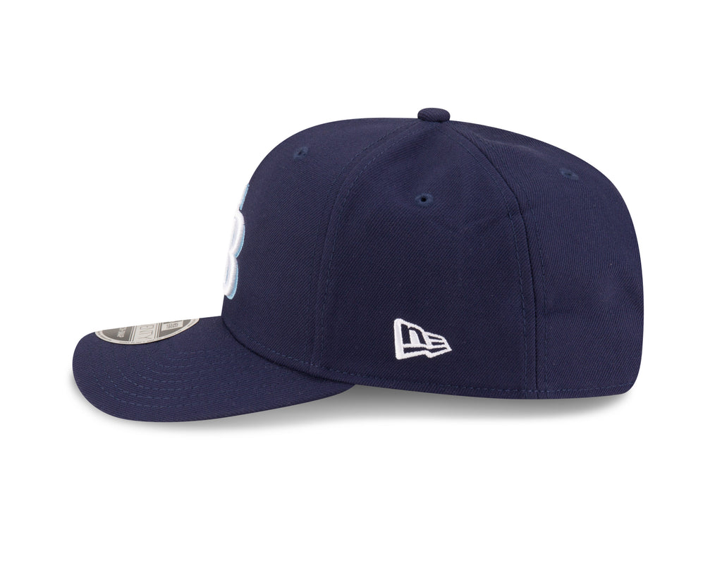 Tampa Bay Rays Navy New Era Player Replica 9SEVENTY Stretch Snap Adjustable Hat Official Team Hat Sports Fan Cap Official MLB Team Hat Baseball Fan