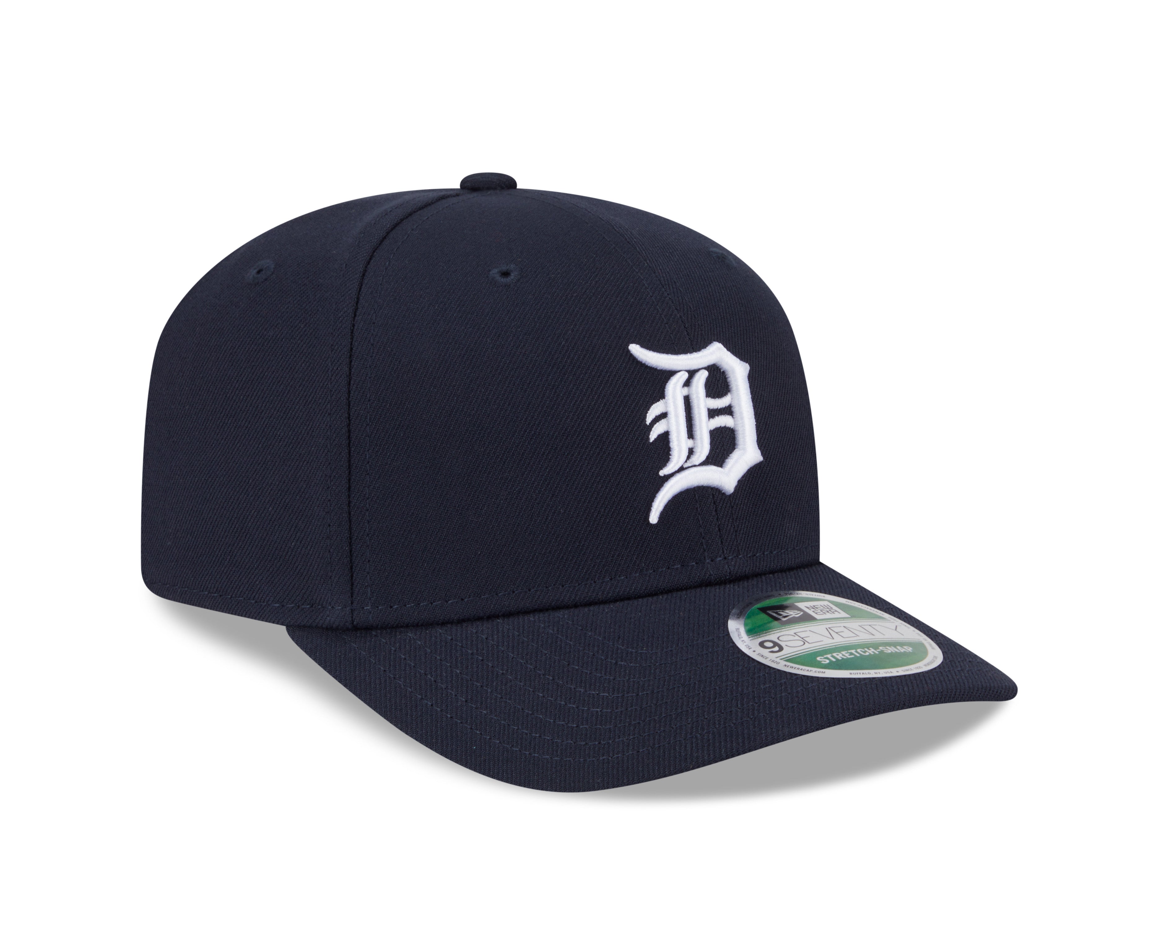 Detroit Tigers Navy New Era Player Replica 9SEVENTY Stretch Snap Adjustable Hat Official Team Hat Sports Fan Cap Official MLB Team Hat Baseball Fan