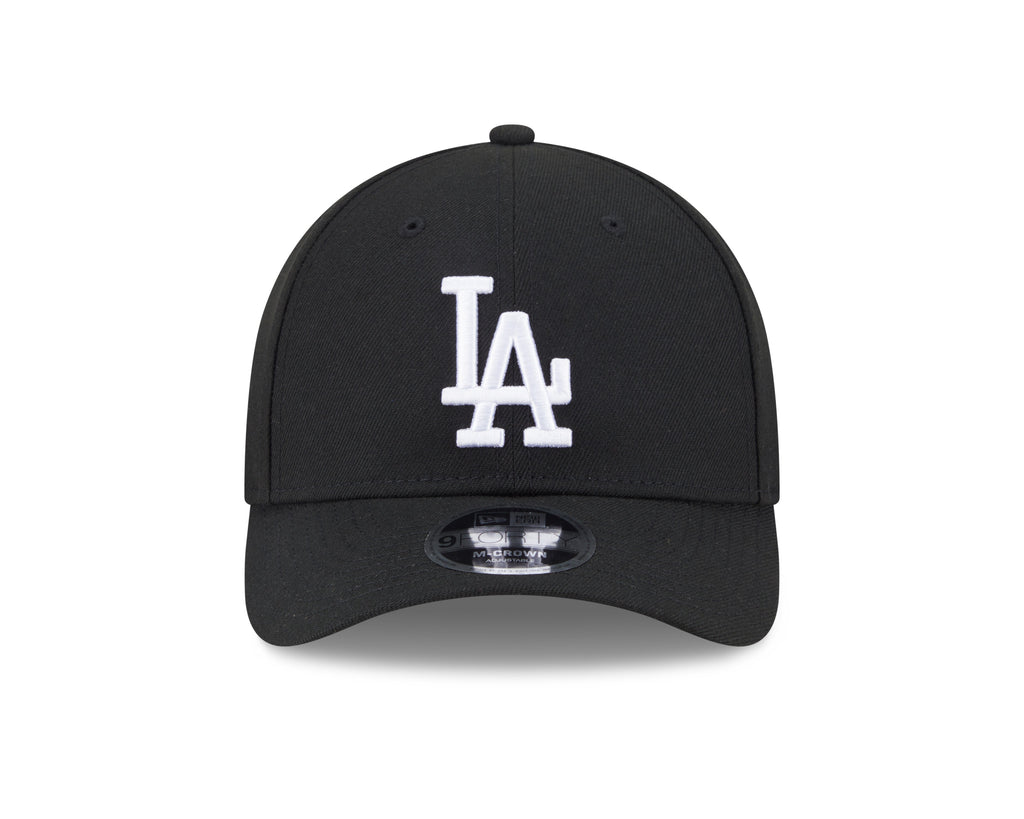 Los Angeles Dodgers Black and White New Era M-Crown 9FORTY Adjustable Hat Official Team Hat Sports Fan Cap Official MLB Team Hat Baseball Fan Cap
