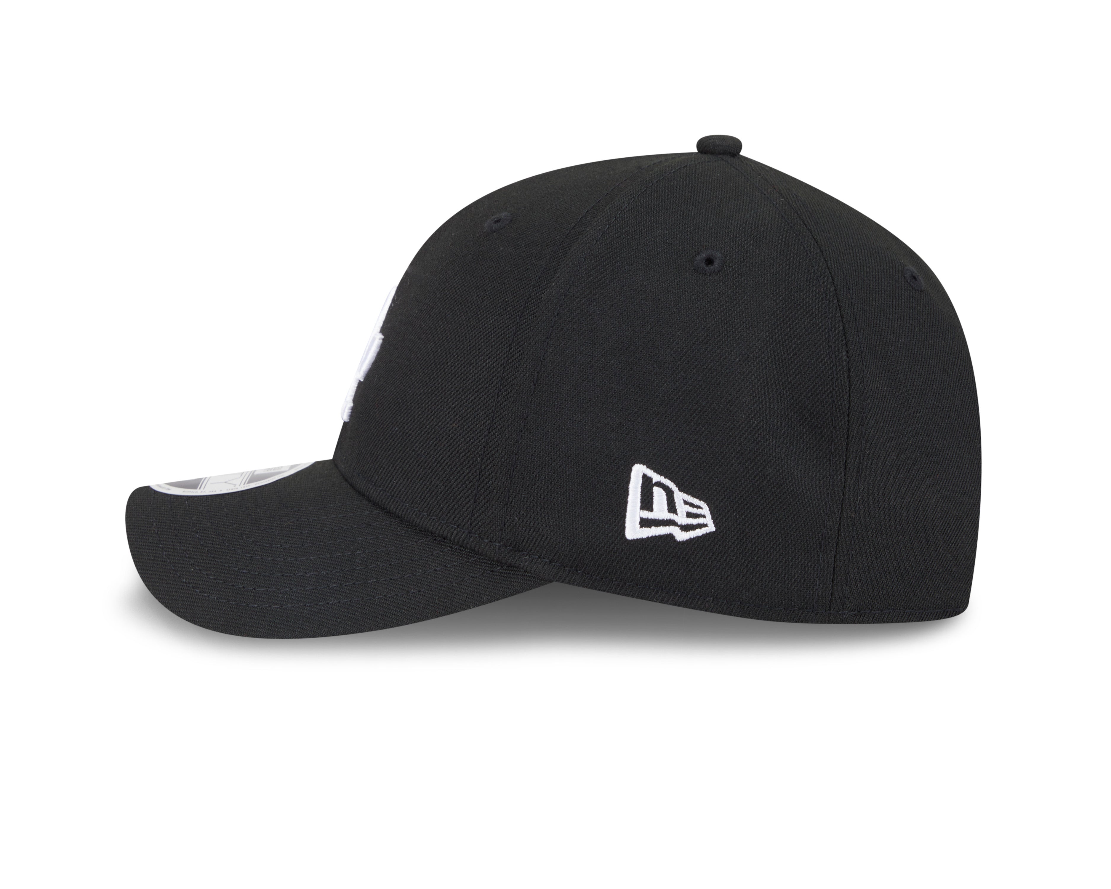 Los Angeles Dodgers Black and White New Era M-Crown 9FORTY Adjustable Hat Official Team Hat Sports Fan Cap Official MLB Team Hat Baseball Fan Cap