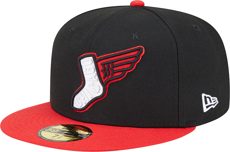 Chicago White Sox New Era 2025 City Connect Alternate 59FIFTY Fitted Hat - Black Red Official Team Hat Sports Fan Cap Official MLB Team Hat Baseball