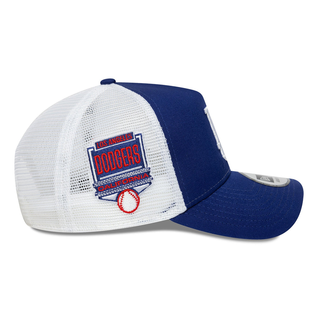 Los Angeles Dodgers MLB Trucker Snapback Side Patch New Era Blue White Official Team Hat Sports Fan Cap Official MLB Team Hat Baseball Fan Cap