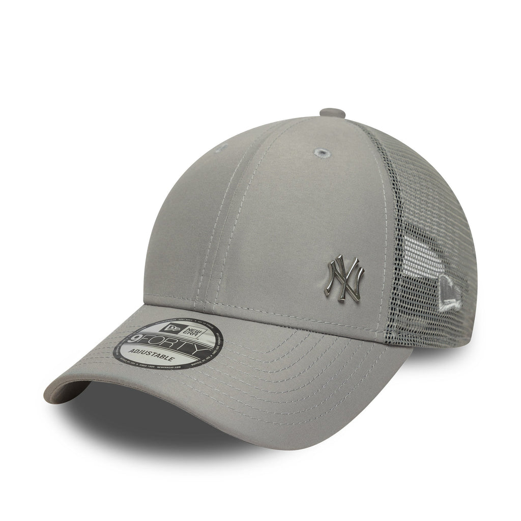 New York Yankees MLB Flawless 9Forty Trucker Grey Official Team Hat Sports Fan Cap Official MLB Team Hat Baseball Fan Cap