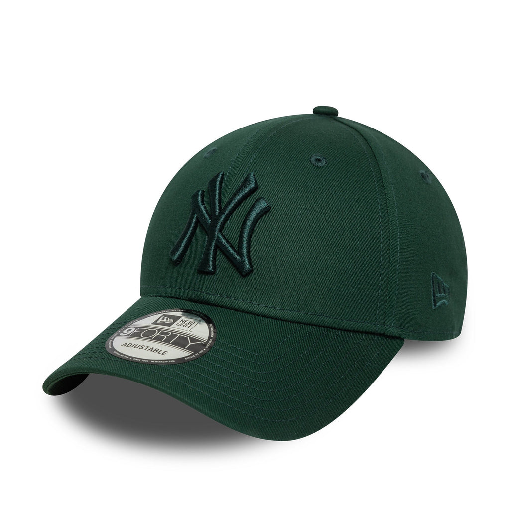 New York Yankees MLB League Essential 9FORTY Strapback New Era Green Official Team Hat Sports Fan Cap Official MLB Team Hat Baseball Fan Cap
