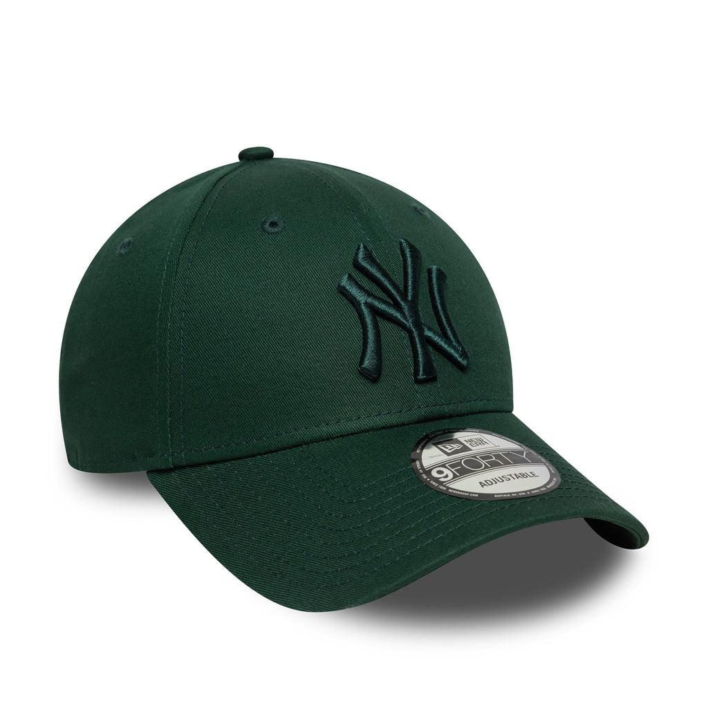New York Yankees MLB League Essential 9FORTY Strapback New Era Green Official Team Hat Sports Fan Cap Official MLB Team Hat Baseball Fan Cap
