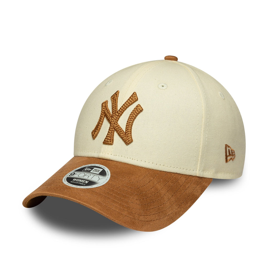New York Yankees Womens Faux Suede MLB 9FORTY Strapback New Era LTC CAM Official Team Hat Sports Fan Cap Official MLB Team Hat Baseball Fan Cap