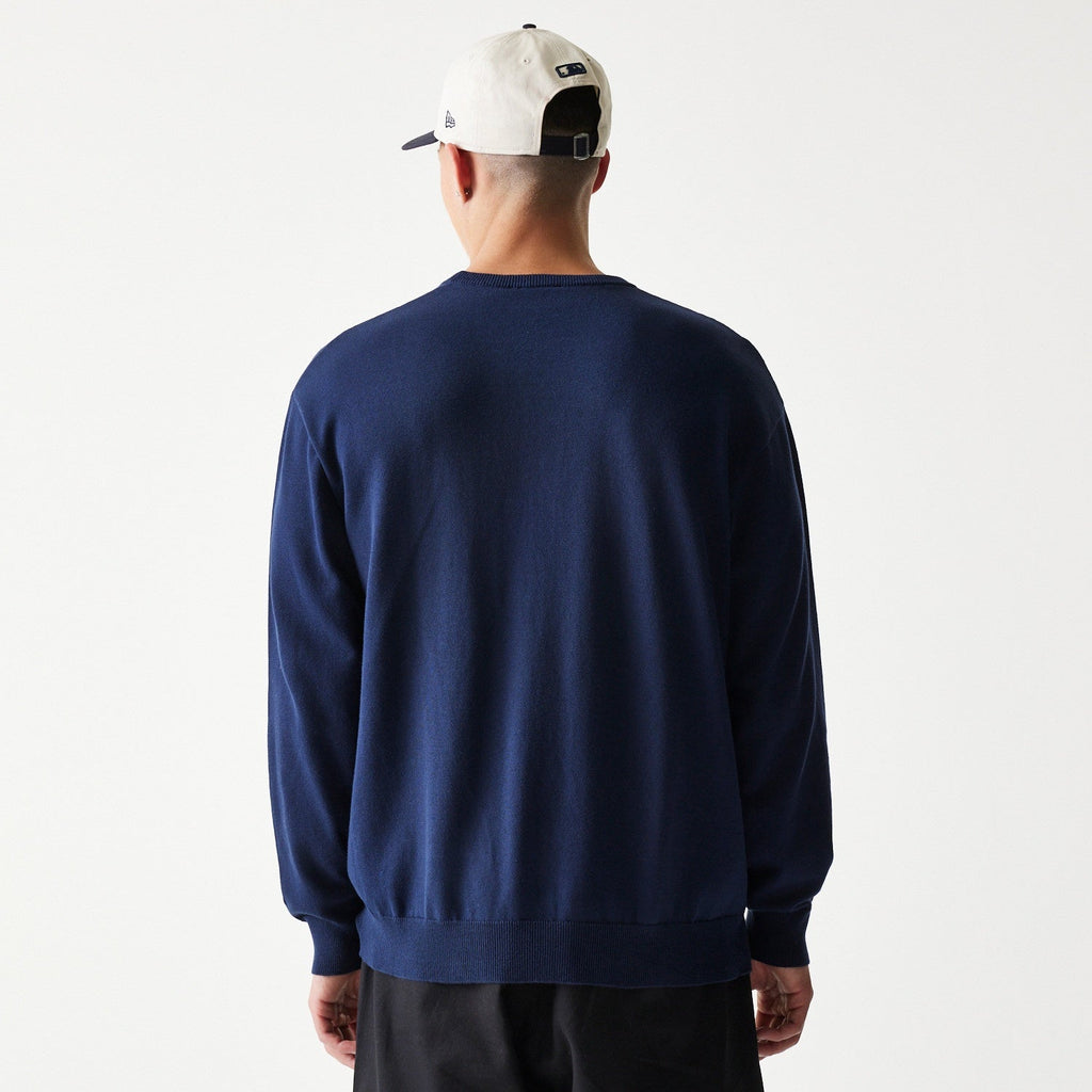MLB Essential Knit Sweater New York Yankees Navy Official Sports Fan Gear Popular Style Baseball Fan Gear