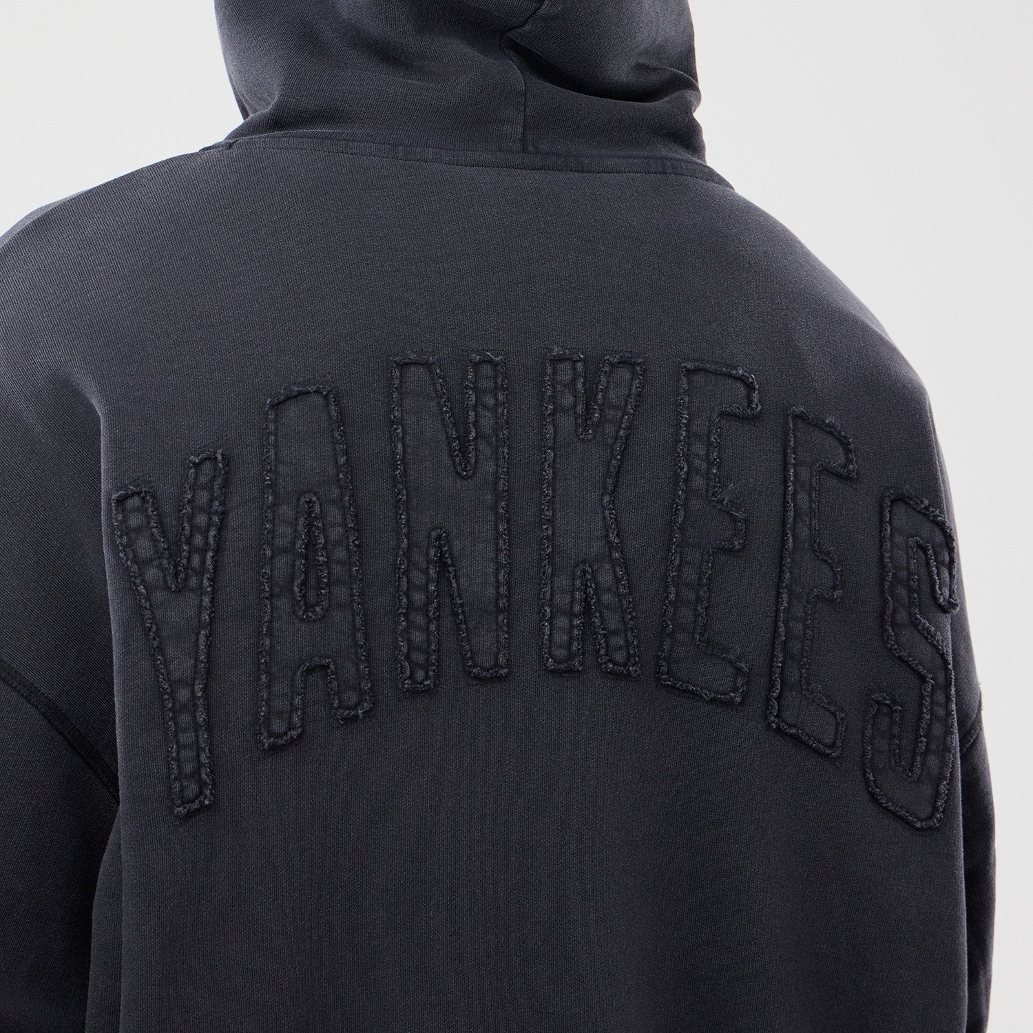 MLB Washed Full Zip Hoodie New York Yankees Black Official Sports Fan Gear Comfort Hoodie Baseball Fan Apparel