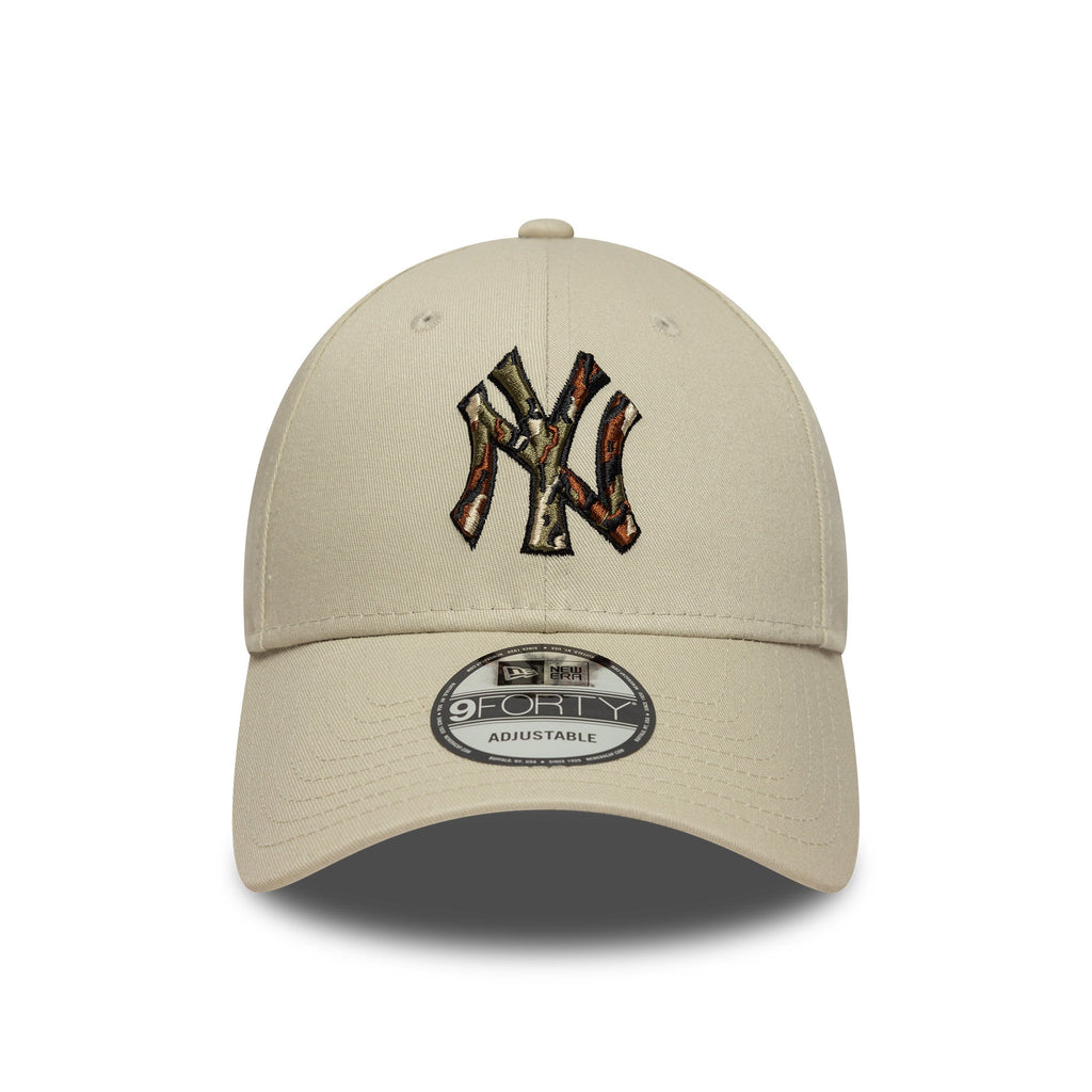 New York Yankees MLB 9FORTY Outline Strapback New Era Camo Official Team Hat Sports Fan Cap Official MLB Team Hat Baseball Fan Cap