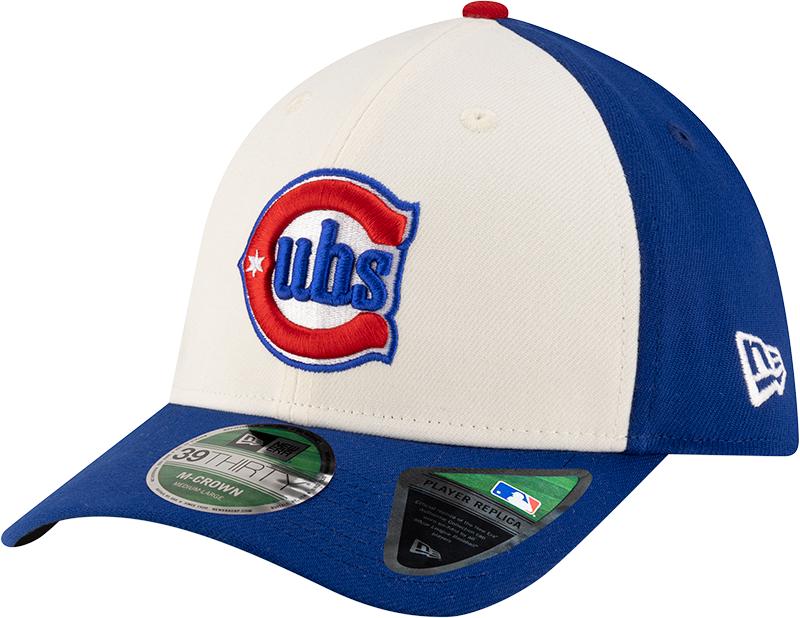 Kids Chicago Cubs New Era M-Crown 39Thirty Alternate 2 Player Replica Blue Flex Fit Hat Official Team Hat Sports Fan Cap Official MLB Team Hat