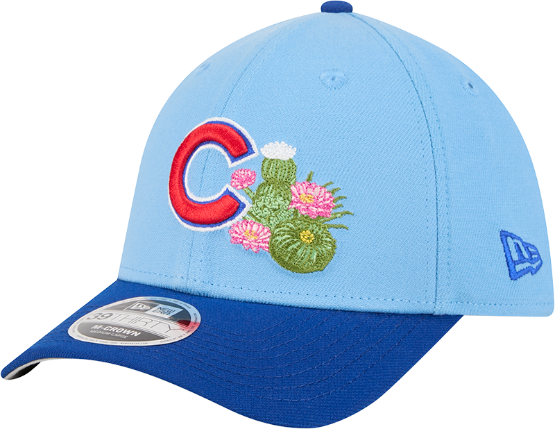 Chicago Cubs New Era 2026 Spring Training M-Crown 39Thirty Player Replica Blue Flex Fit Hat Official Team Hat Sports Fan Cap Official MLB Team Hat