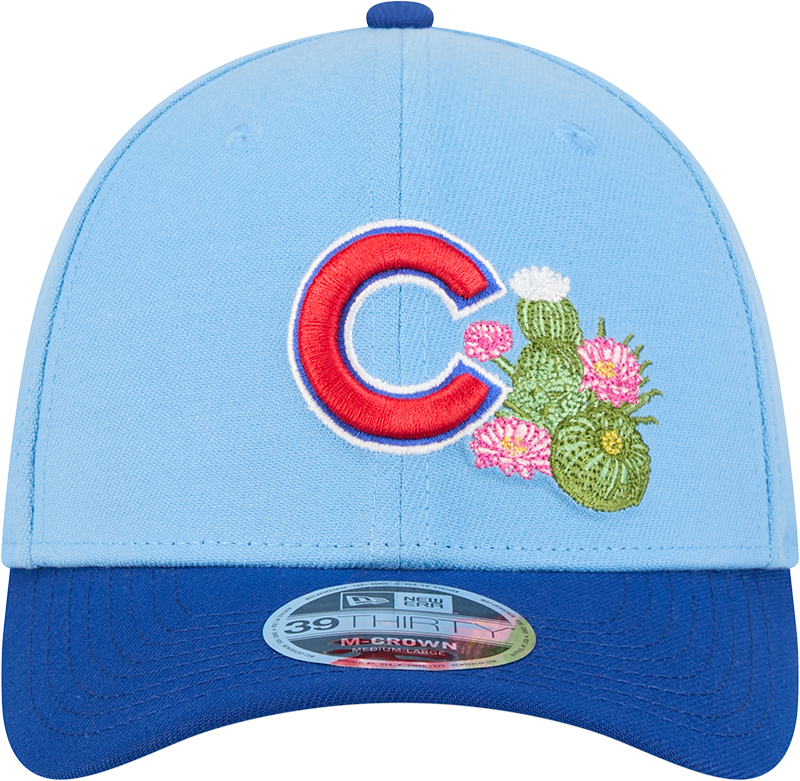 Chicago Cubs New Era 2026 Spring Training M-Crown 39Thirty Player Replica Blue Flex Fit Hat Official Team Hat Sports Fan Cap Official MLB Team Hat
