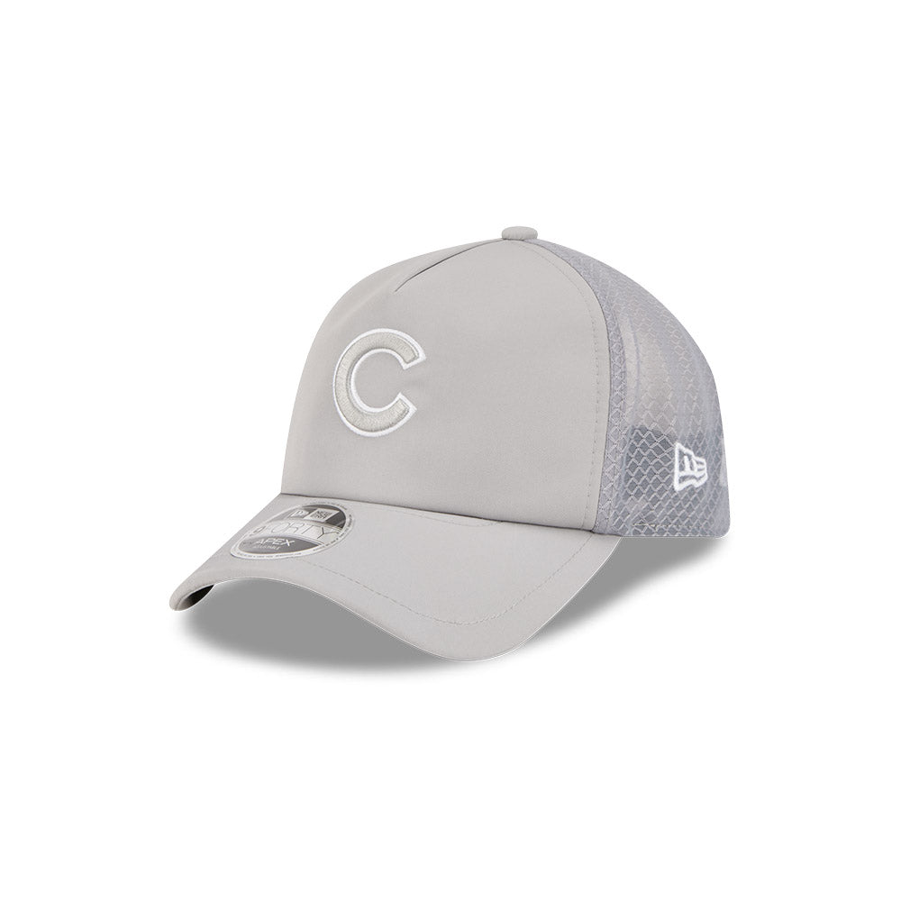 Chicago Cubs New Era 2026 Batting Practice 9Forty APEX C Logo Snap Adjustable Hat-Grey Official Team Hat Sports Fan Cap Official MLB Team Hat