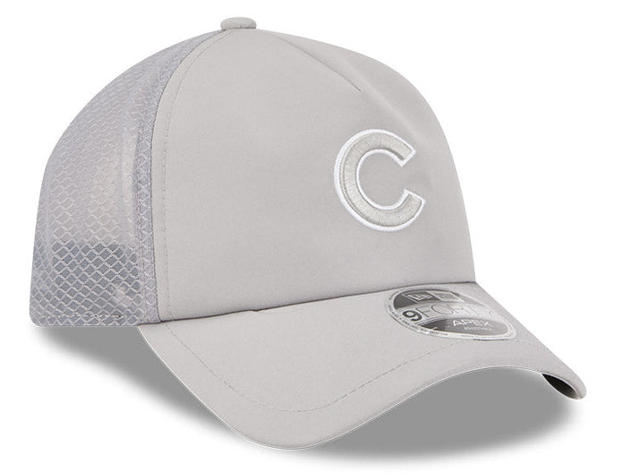 Chicago Cubs New Era 2026 Batting Practice 9Forty APEX C Logo Snap Adjustable Hat-Grey Official Team Hat Sports Fan Cap Official MLB Team Hat