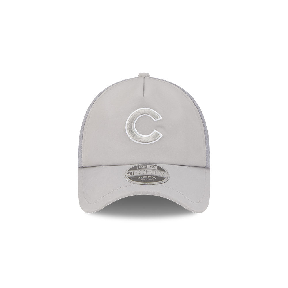 Chicago Cubs New Era 2026 Batting Practice 9Forty APEX C Logo Snap Adjustable Hat-Grey Official Team Hat Sports Fan Cap Official MLB Team Hat