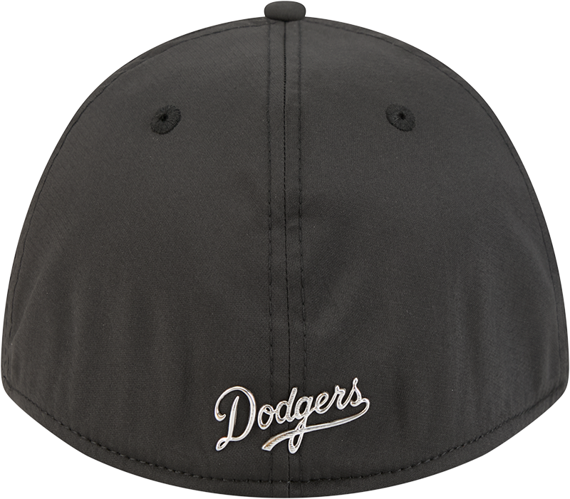 Los Angeles Dodgers New Era M-Crown 39Thirty Metallic Black Performance Flex Fit Hat Official Team Hat Sports Fan Cap Official MLB Team Hat Baseball