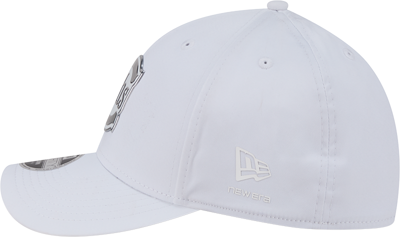 Chicago Cubs New Era M-Crown 39Thirty Alternate 2 Metallic White Performance Flex Fit Hat Official Team Hat Sports Fan Cap Official MLB Team Hat