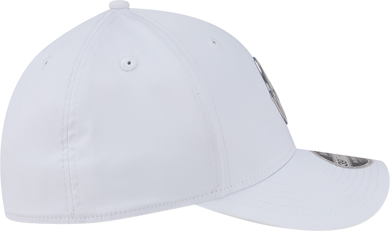 Chicago Cubs New Era M-Crown 39Thirty Alternate 2 Metallic White Performance Flex Fit Hat Official Team Hat Sports Fan Cap Official MLB Team Hat